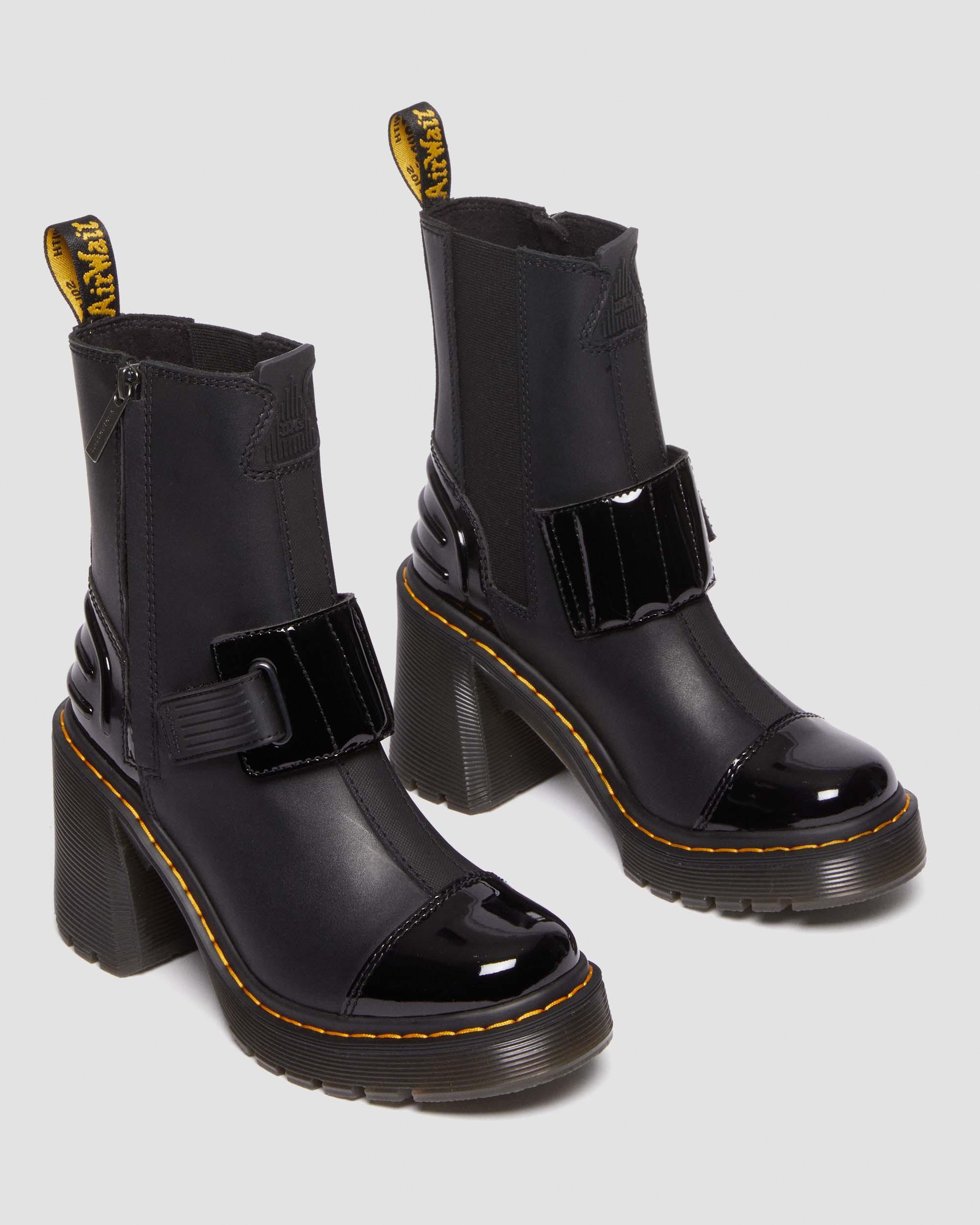 Gaya Heeled Chelsea Boots in BLACK