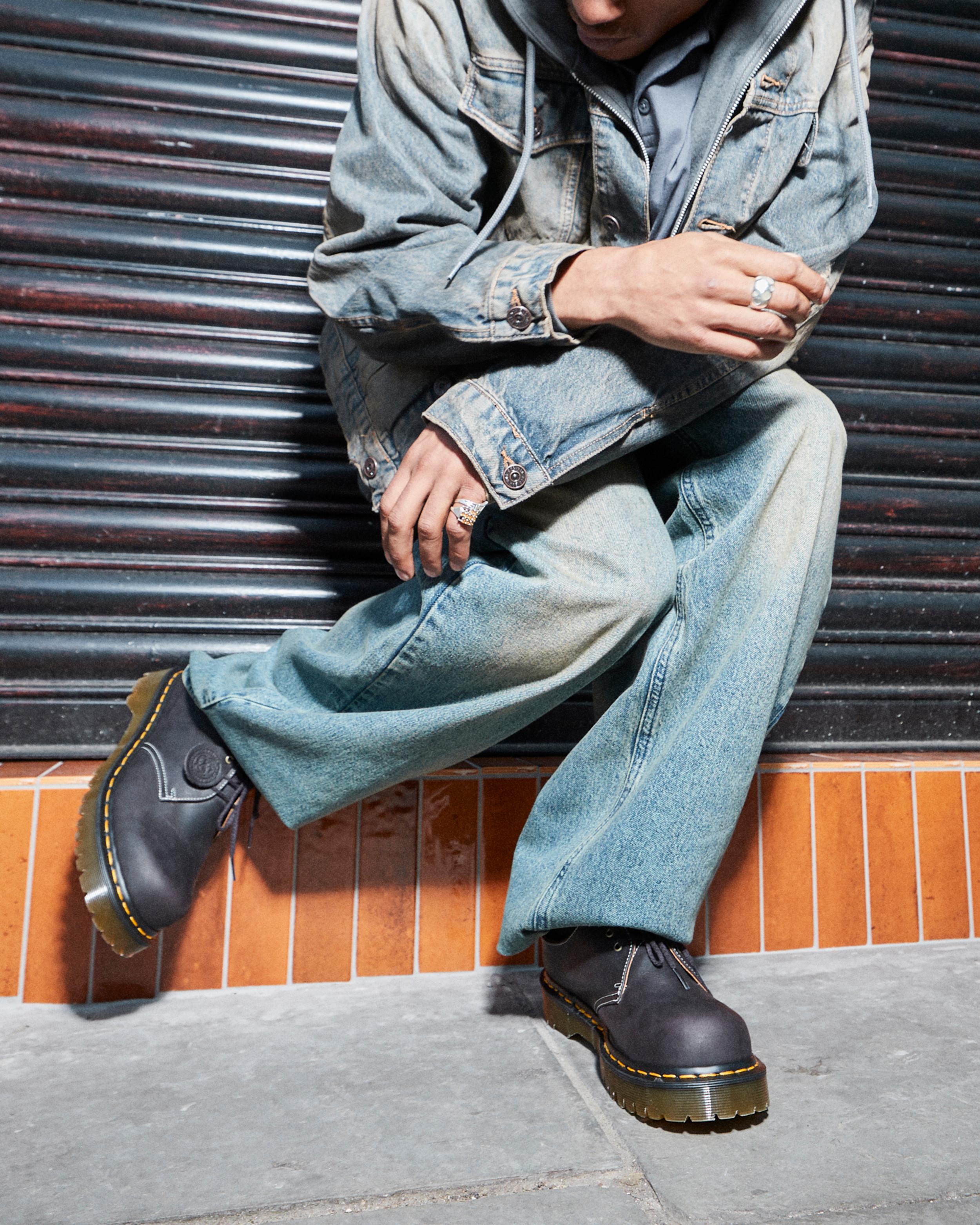 1461 Phoenix Leather Lace Up Shoes in Charcoal Grey | Dr. Martens