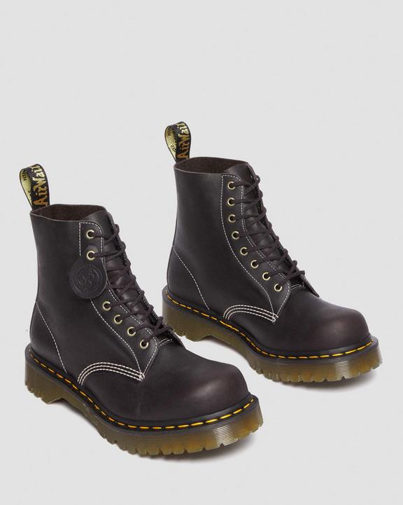 1460 Pascal Phoenix Leather Lace Up Boots in Charcoal Grey 1460 Pascal Phoenix Leather Lace Up Boots in Charcoal Grey