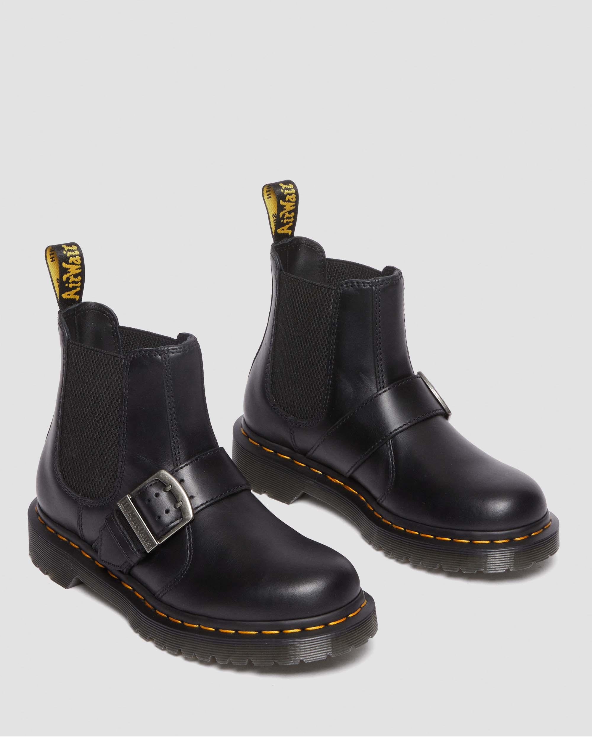 DR MARTENS 2976 Buckle Pull Up Leather Chelsea Boots