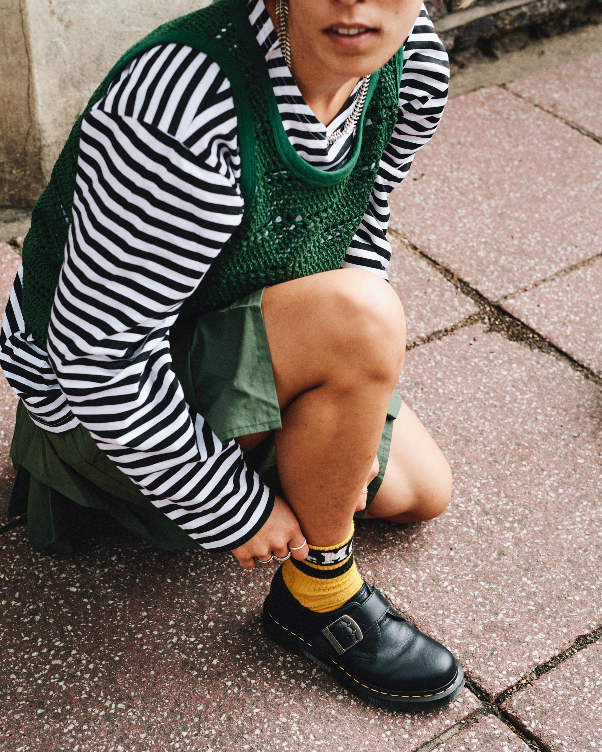 1461 Buckle Pull Up Leather Oxford Shoes in BLACK | Dr. Martens™
