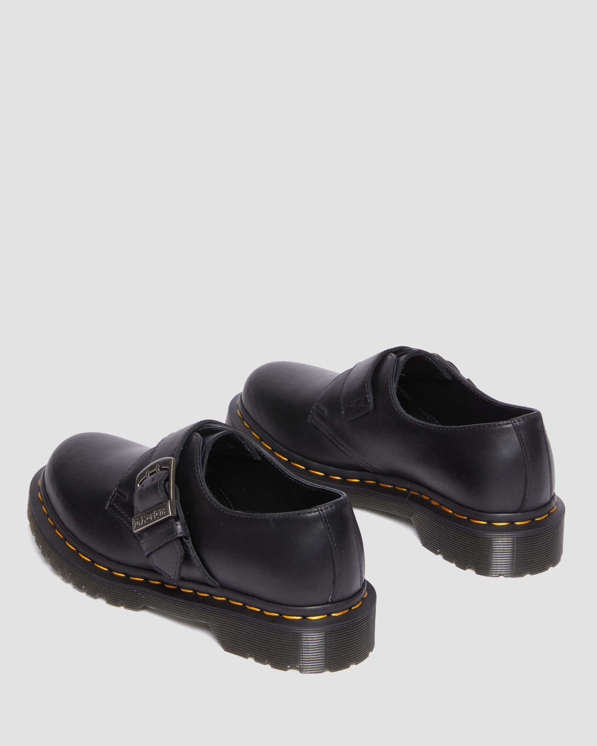 1461 Buckle Pull Up Leather Oxford Shoes in Black | Dr. Martens