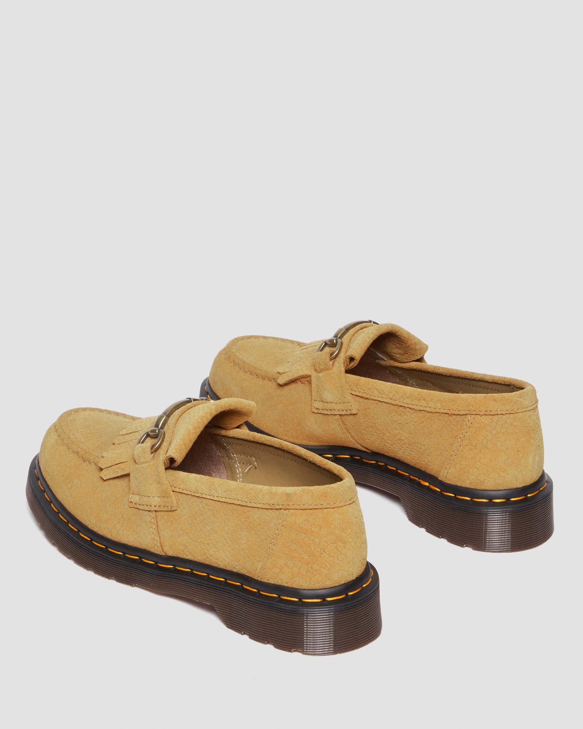 Adrian Snaffle Repello Emboss Suede Kiltie Loafers in AUTUMN SPICE