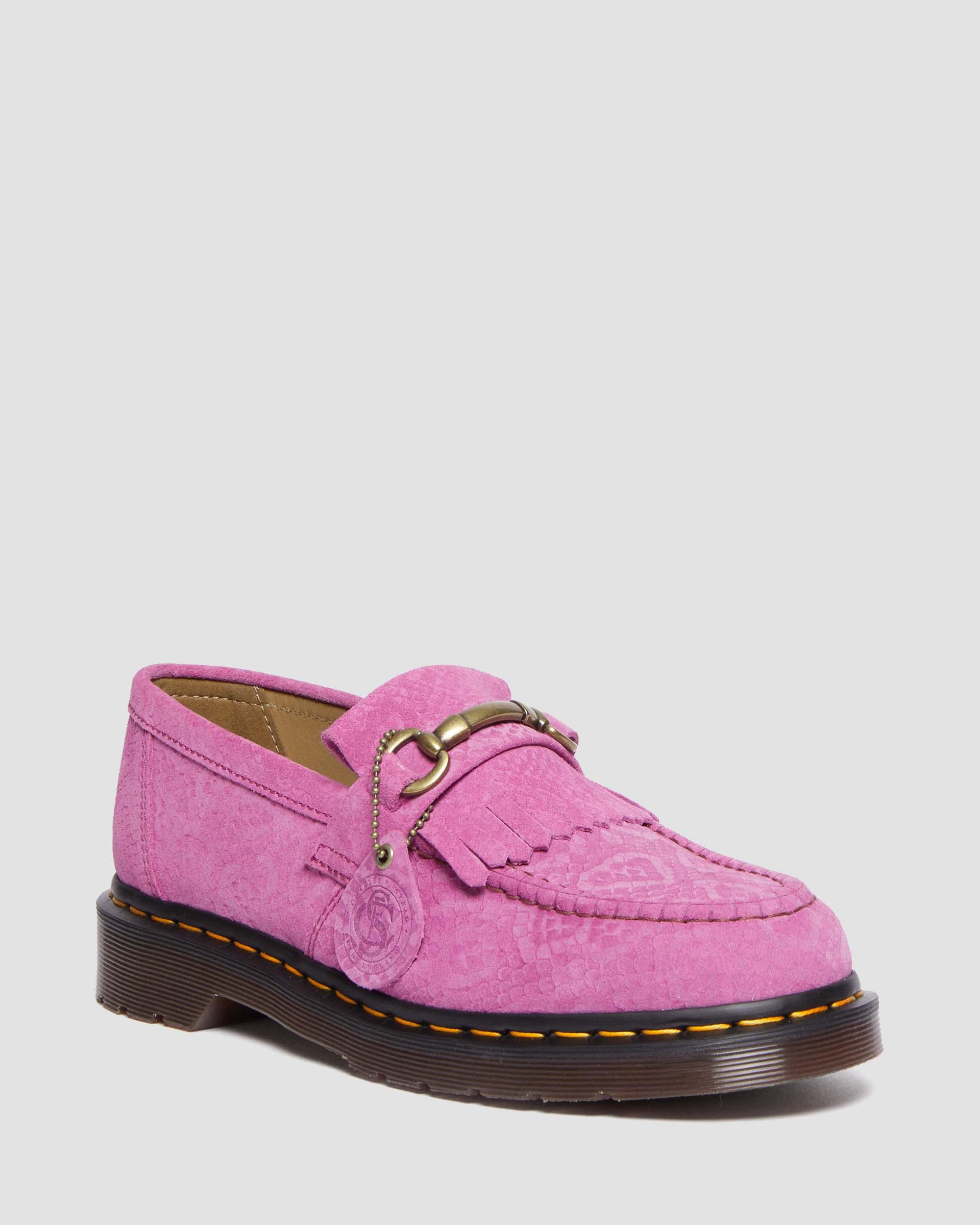 Adrian Snaffle Repello Emboss Suede Kiltie Loafers