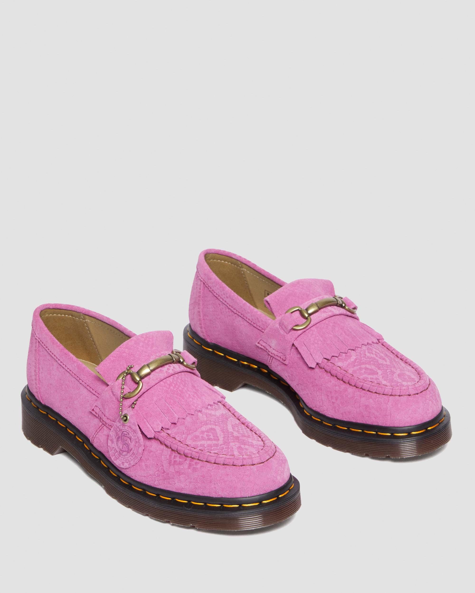 Adrian Snaffle Repello Emboss Suede Kiltie Loafers