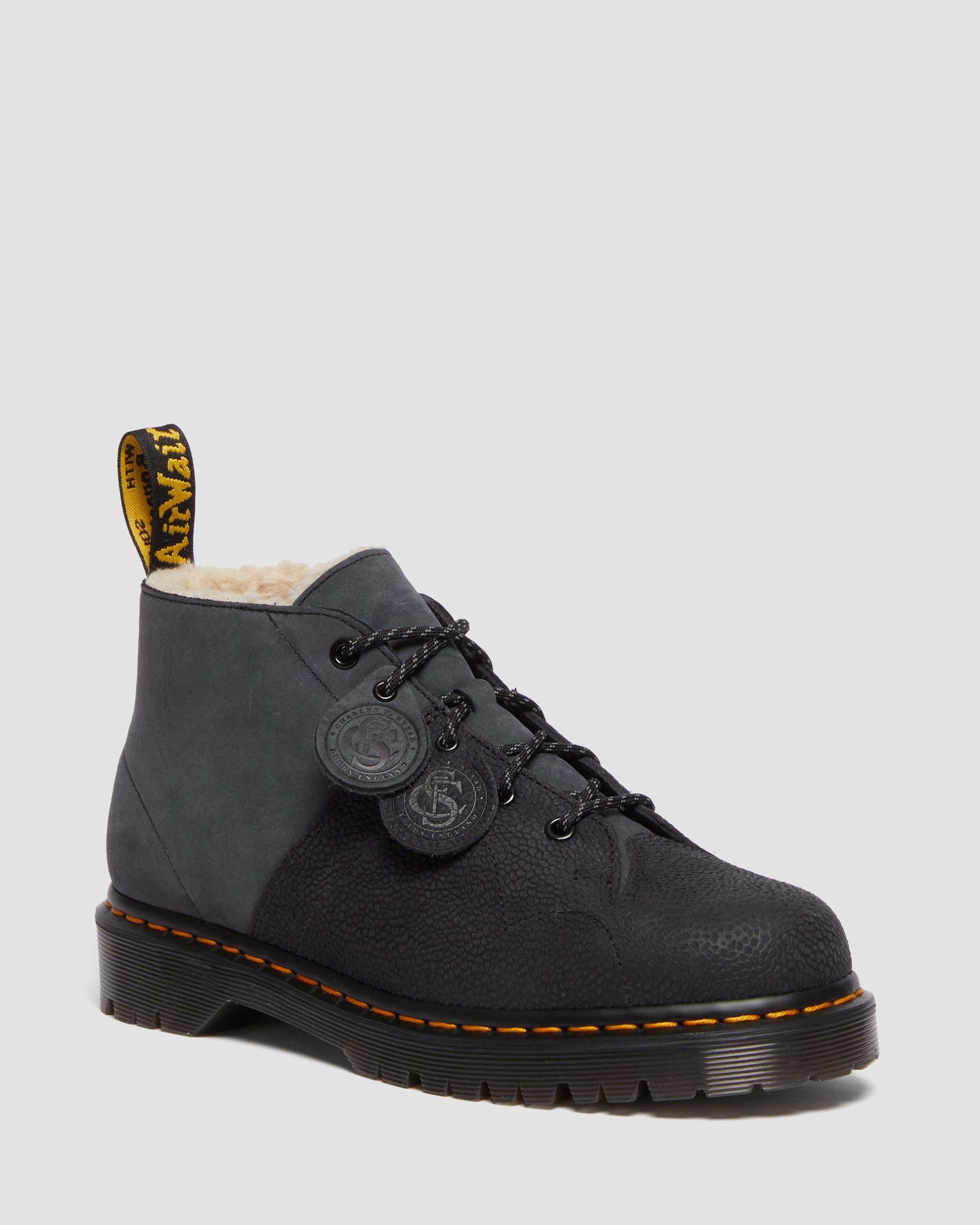 Church Vintage Smooth Leather Monkey Boots in Black | Dr. Martens