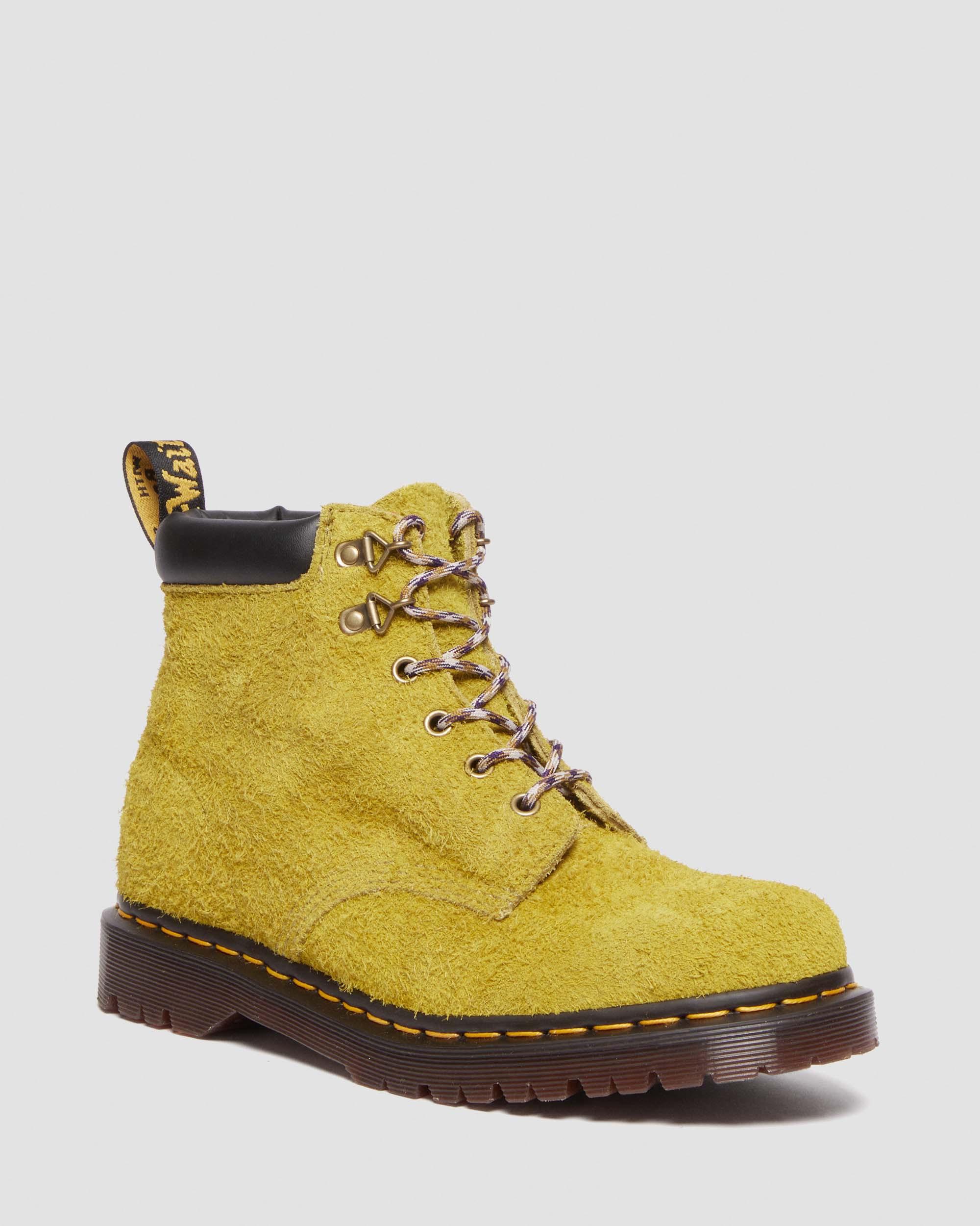 939 Ben Suede Padded Collar Lace Up Boots in Moss Green | Dr. Martens