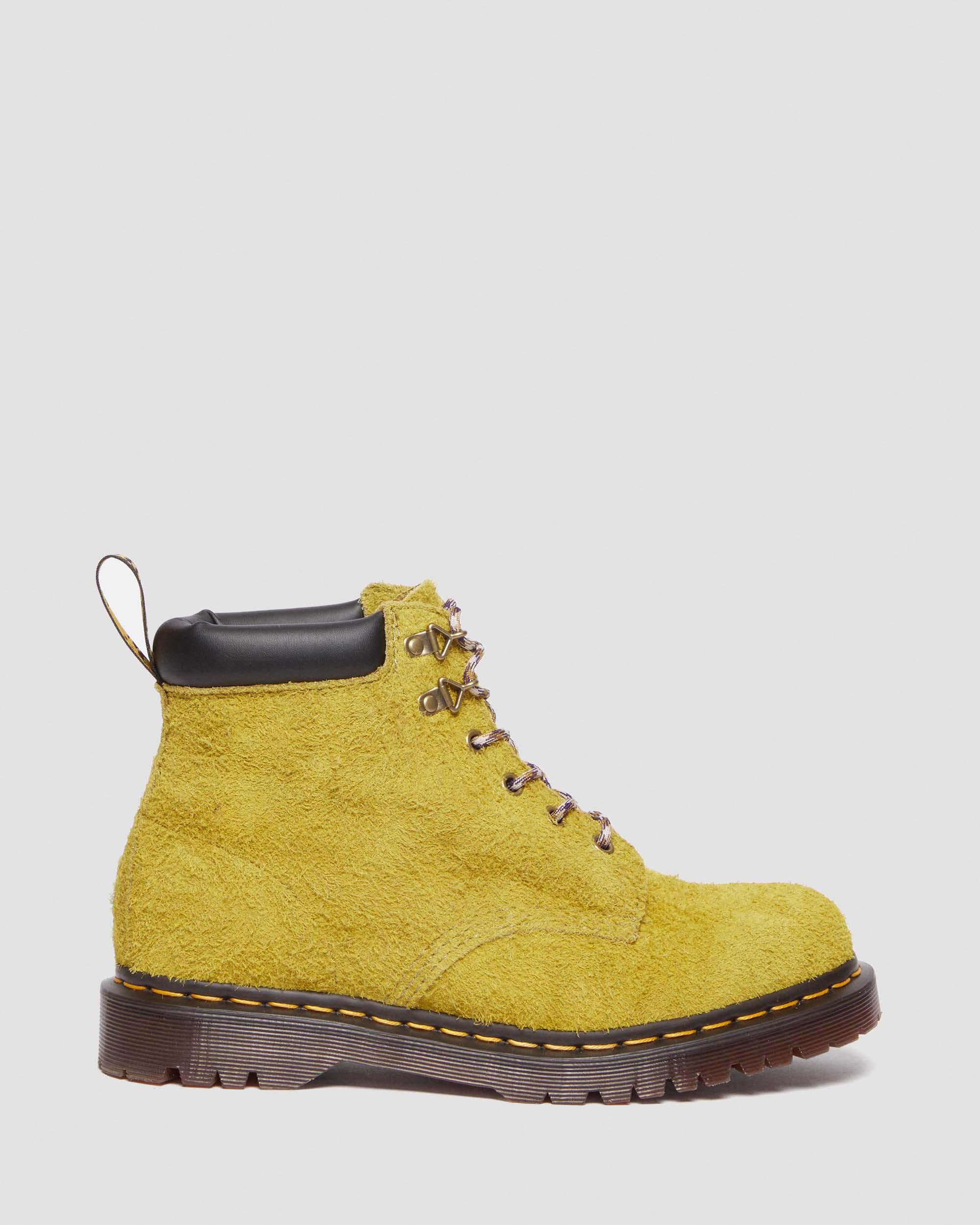 939 Ben Suede Padded Collar Lace Up Boots in Moss Green | Dr. Martens