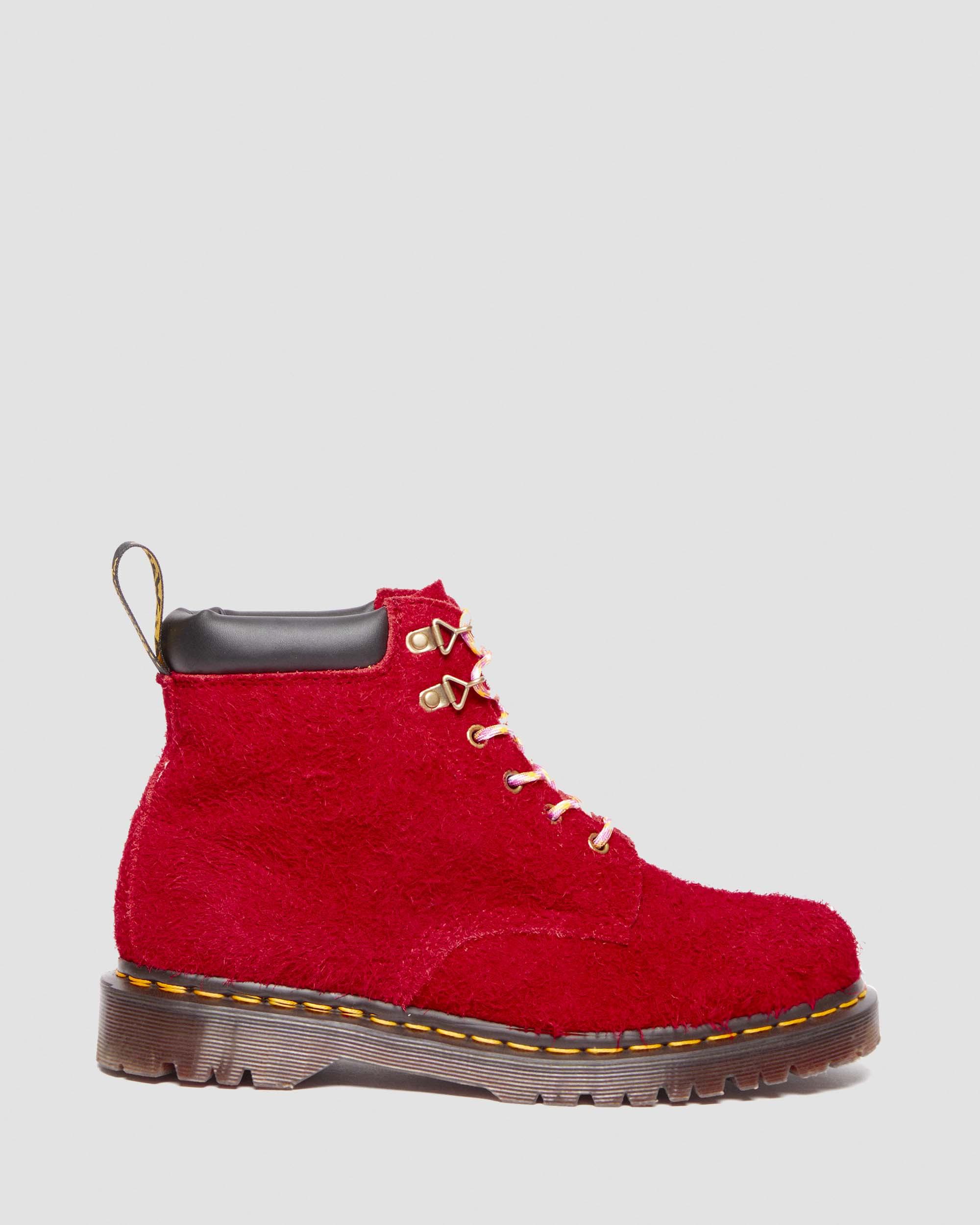 939 Ben Suede Padded Collar Lace Up Boots in DMS RED