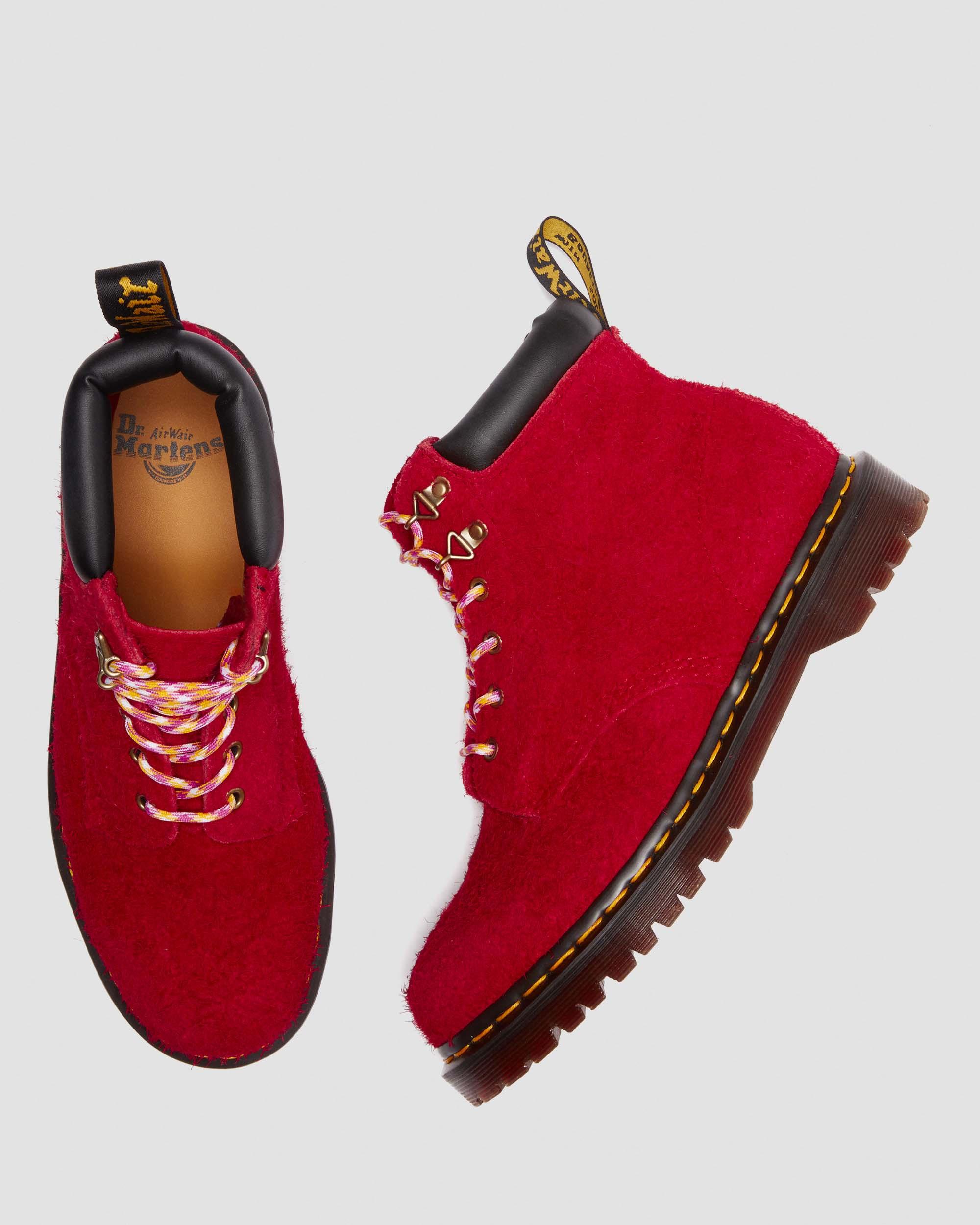 939 Ben Suede Padded Collar Lace Up Boots in DMS RED