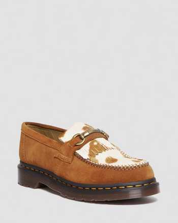 Adrian Snaffle Hair-On Cow Print Suede Loafers
