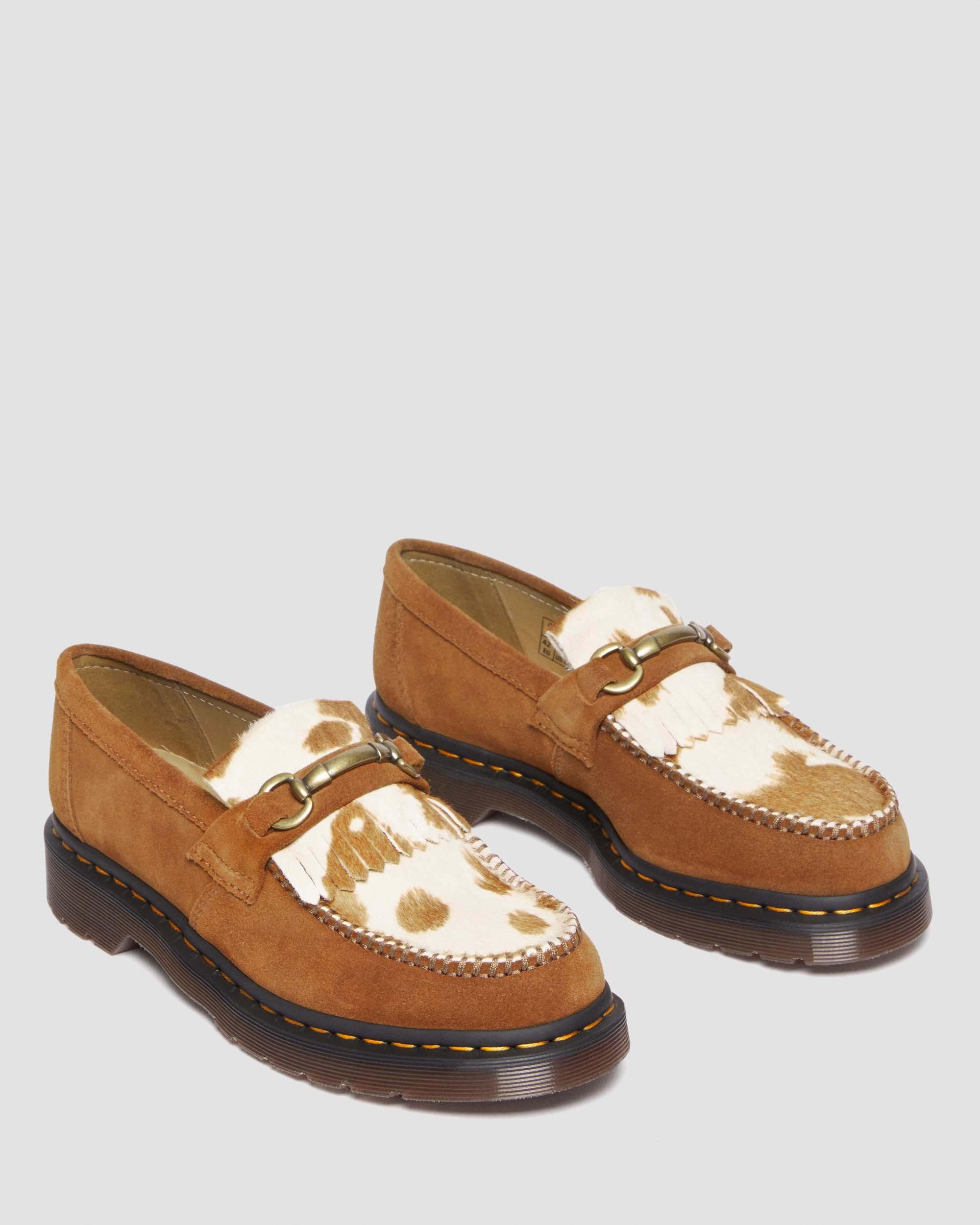 Adrian Snaffle Hair-On Cow Print Kiltie Loafers | Dr. Martens