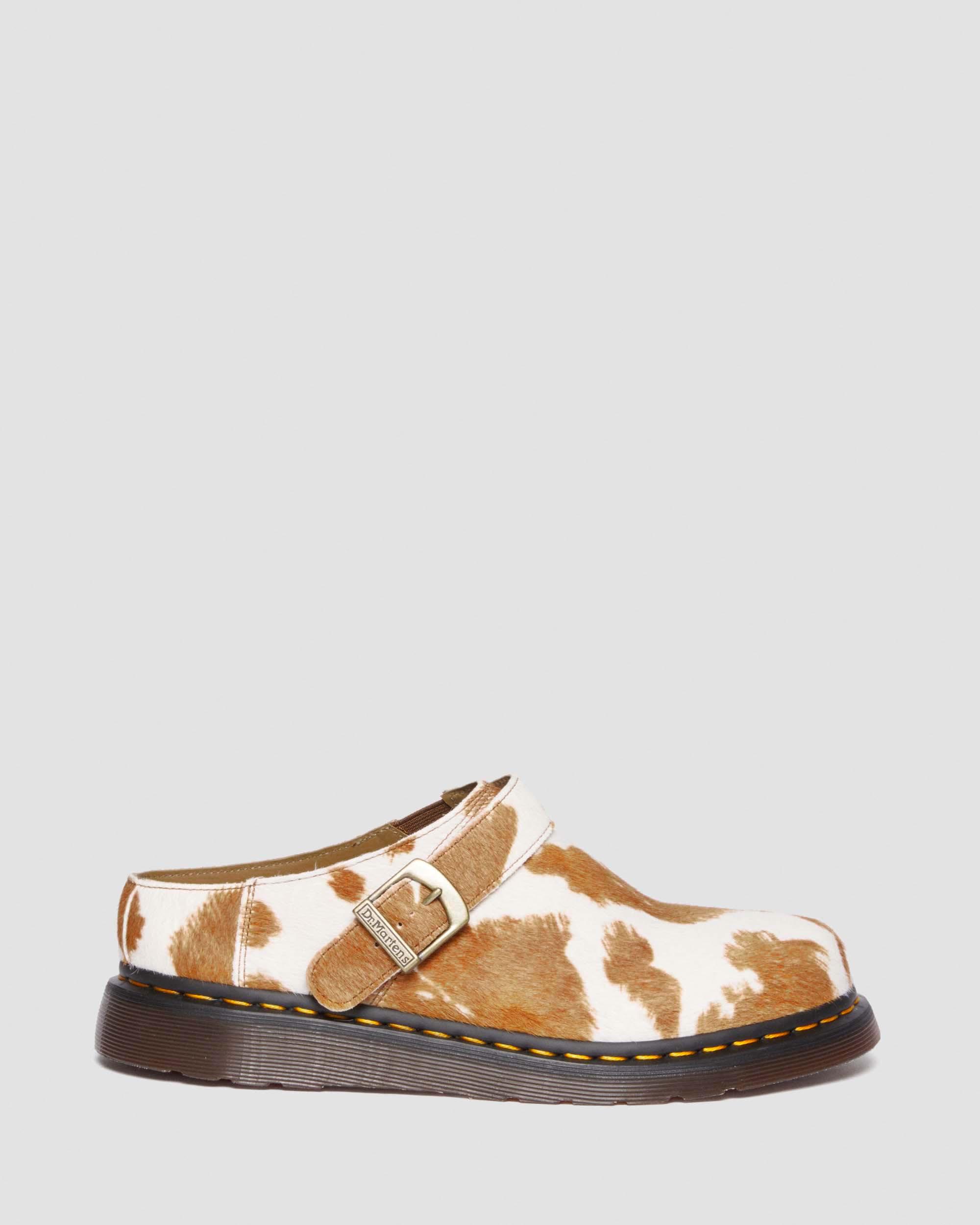 Isham Hair-On Cow Print Mules in JERSEY COW PRINT