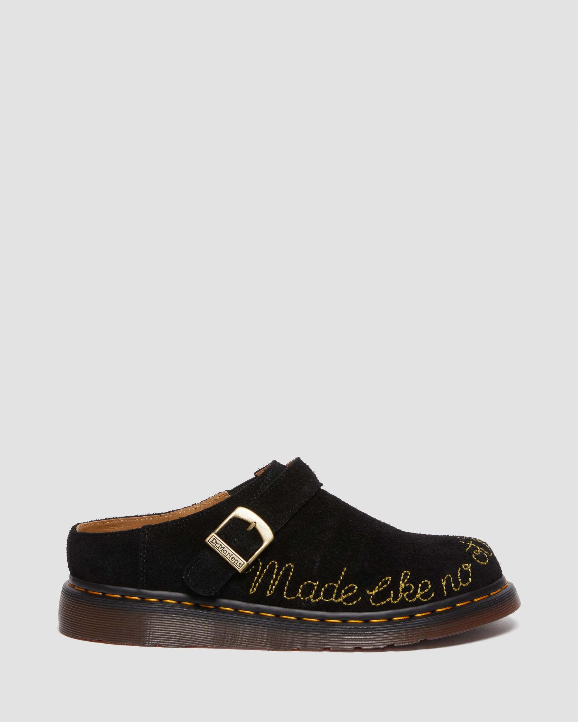 靴 Dr. Martens ISHAM Dark Brown UK7 Isham Desert Oasis Suede Mules in BLACK | Dr. Martens™