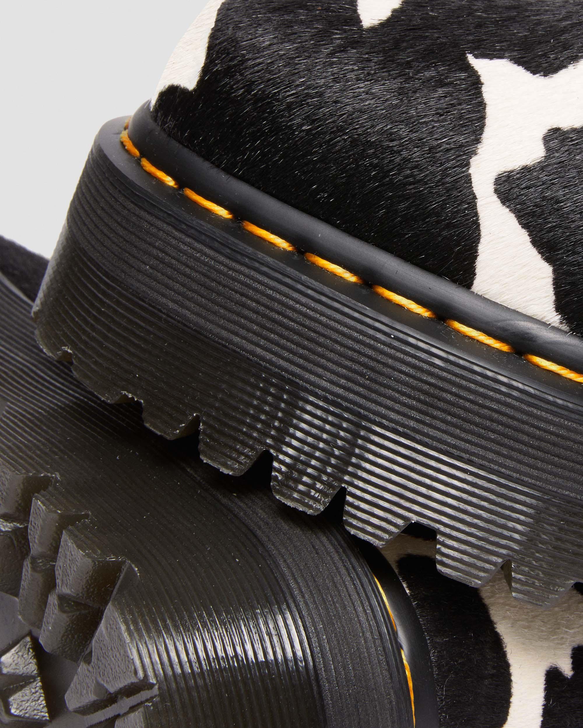 Jadon Hair-On Cow Print Plateau Stiefel in COW PRINT
