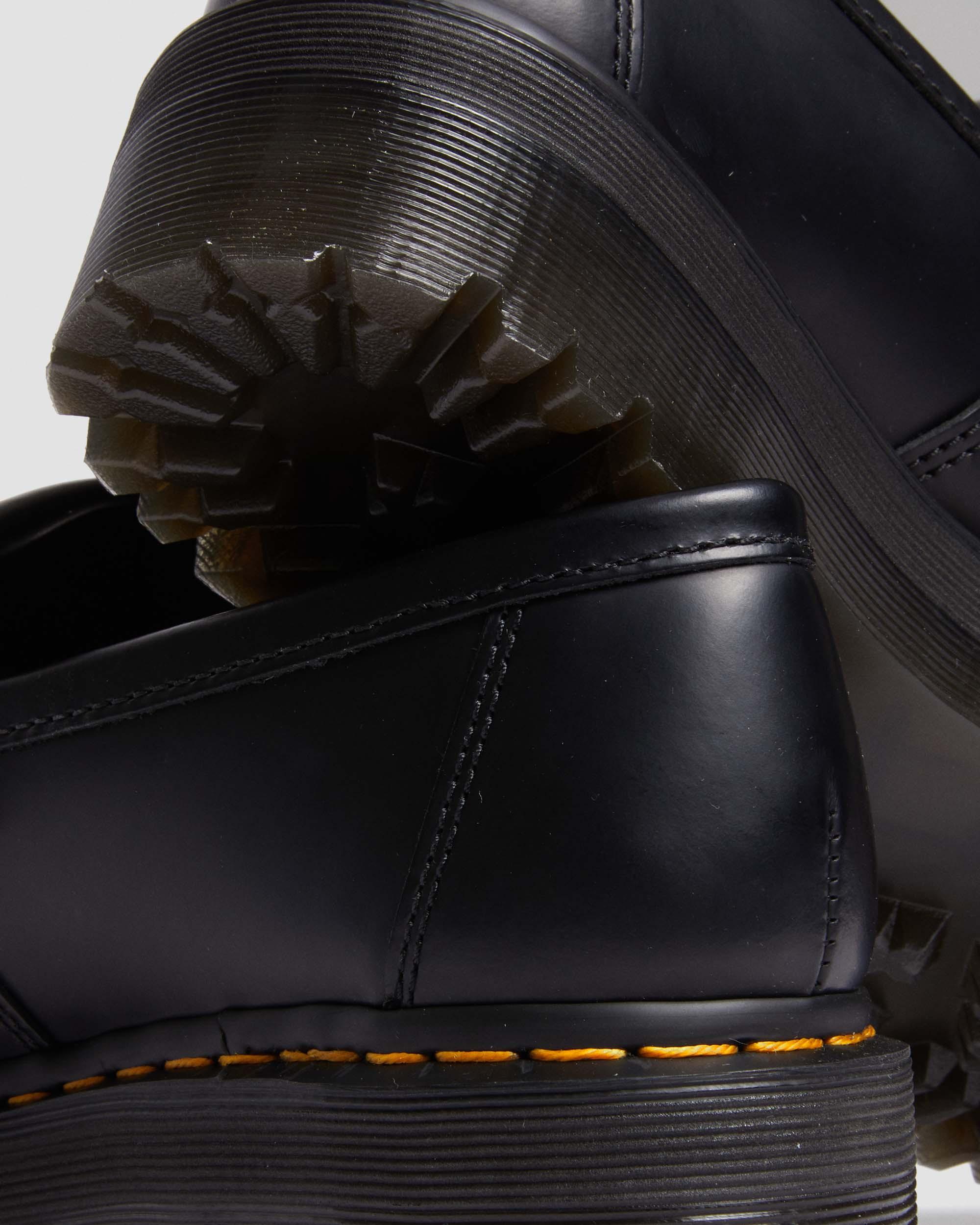 Adrian Snaffle Hair On & Leather Cow Print Kiltie Loafers in BLACK