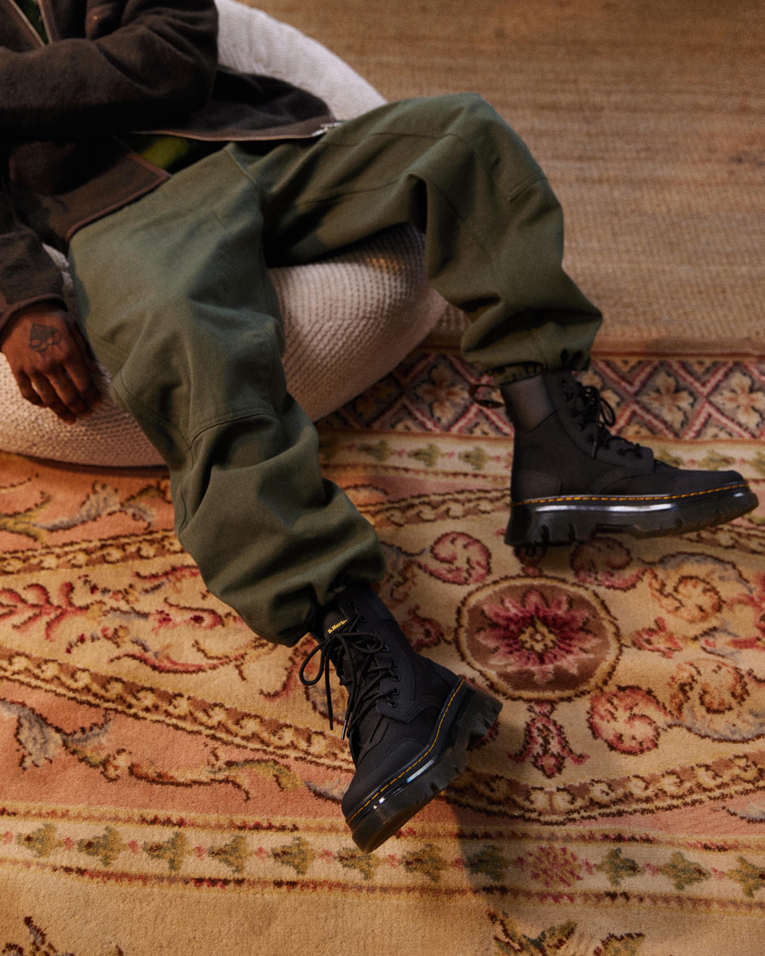 Tarik Zip Poly & Leather Utility Boots in BLACK | Dr. Martens™