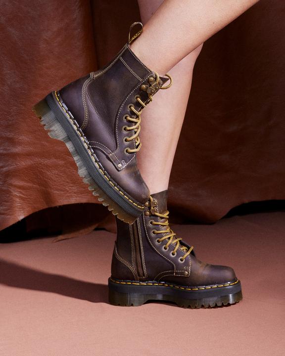 Jadon Boot Arc Crazy Horse Platforms in Brown | Dr. Martens Jadon Boot Arc Crazy Horse Platforms in Brown | Dr. Martens