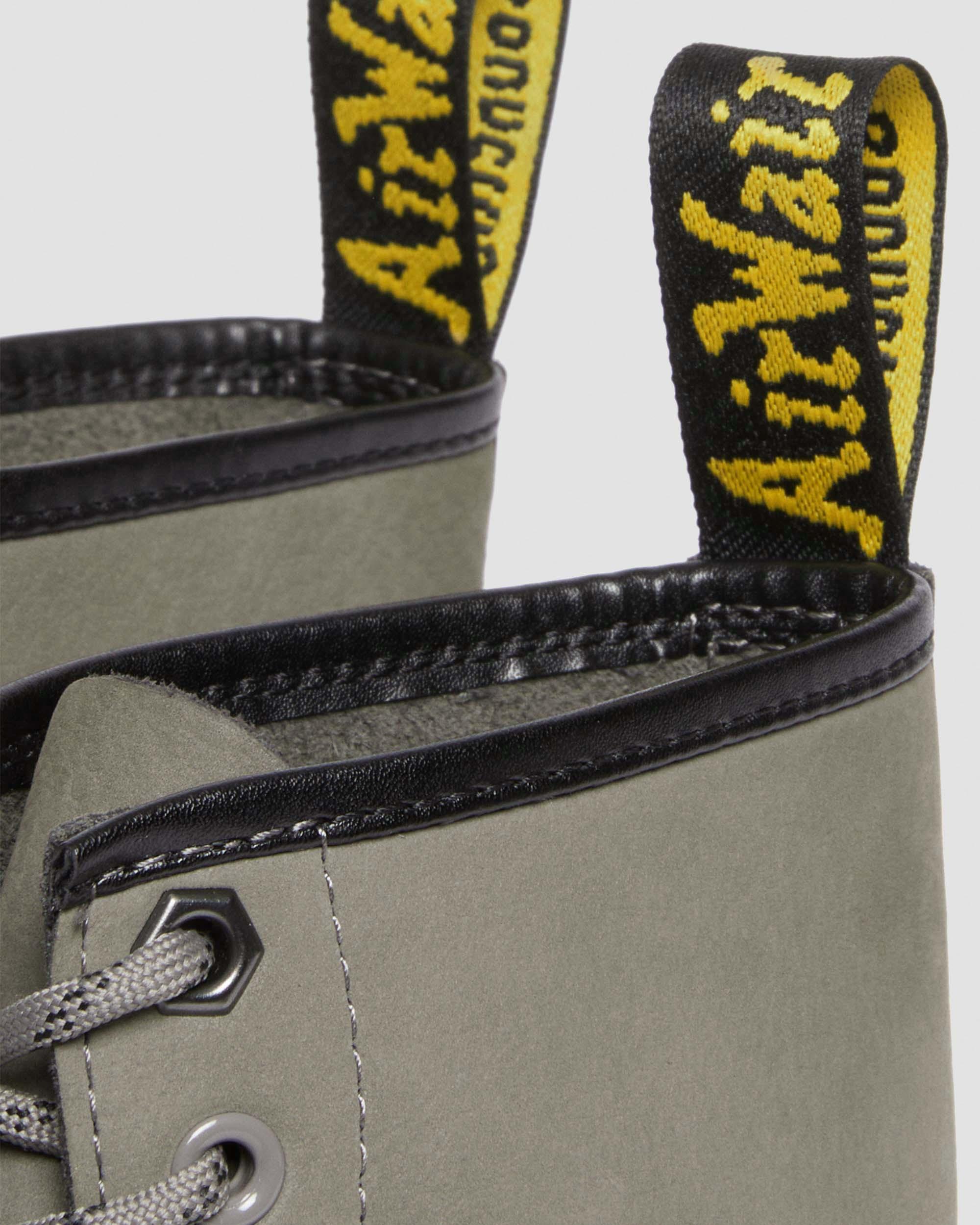 1460 Mono Milled Nubuck Lace Up Boots, Nickel Grey | Dr. Martens