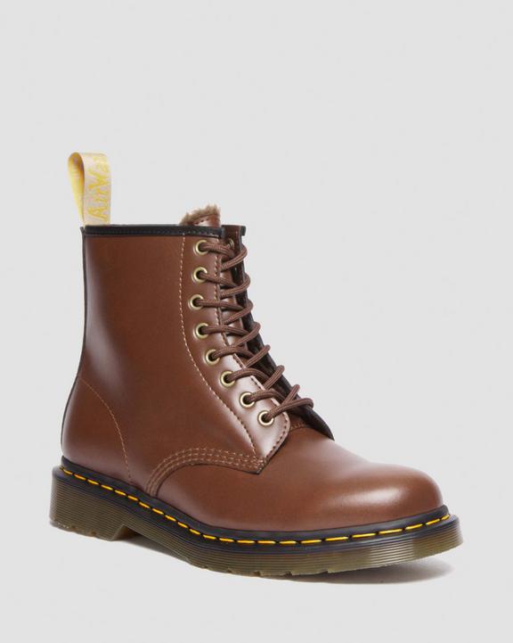 Vegan 1460 Borg Lined Lace Up Boots Brown -maiharit Vegan 1460 Borg Lined Lace Up -maiharit Dr. Martens