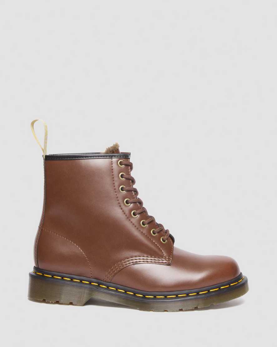 Vegan 1460 Borg Lined Lace Up Boots Brown -maiharit Vegan 1460 Borg Lined Lace Up -maiharit Dr. Martens