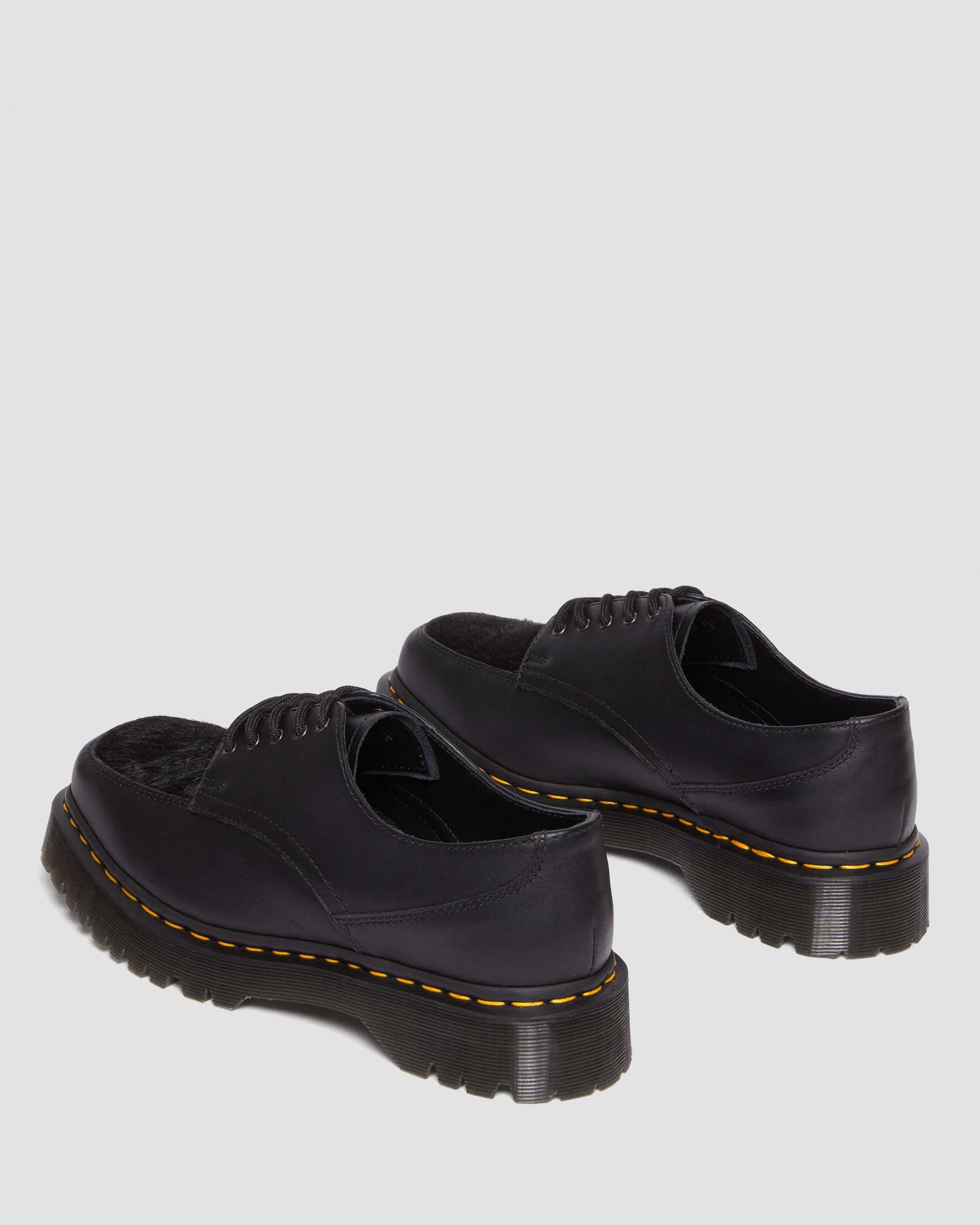 5-Eye Bex Square Toe Hair-On & Leather Shoes in BLACK | Dr. Martens™