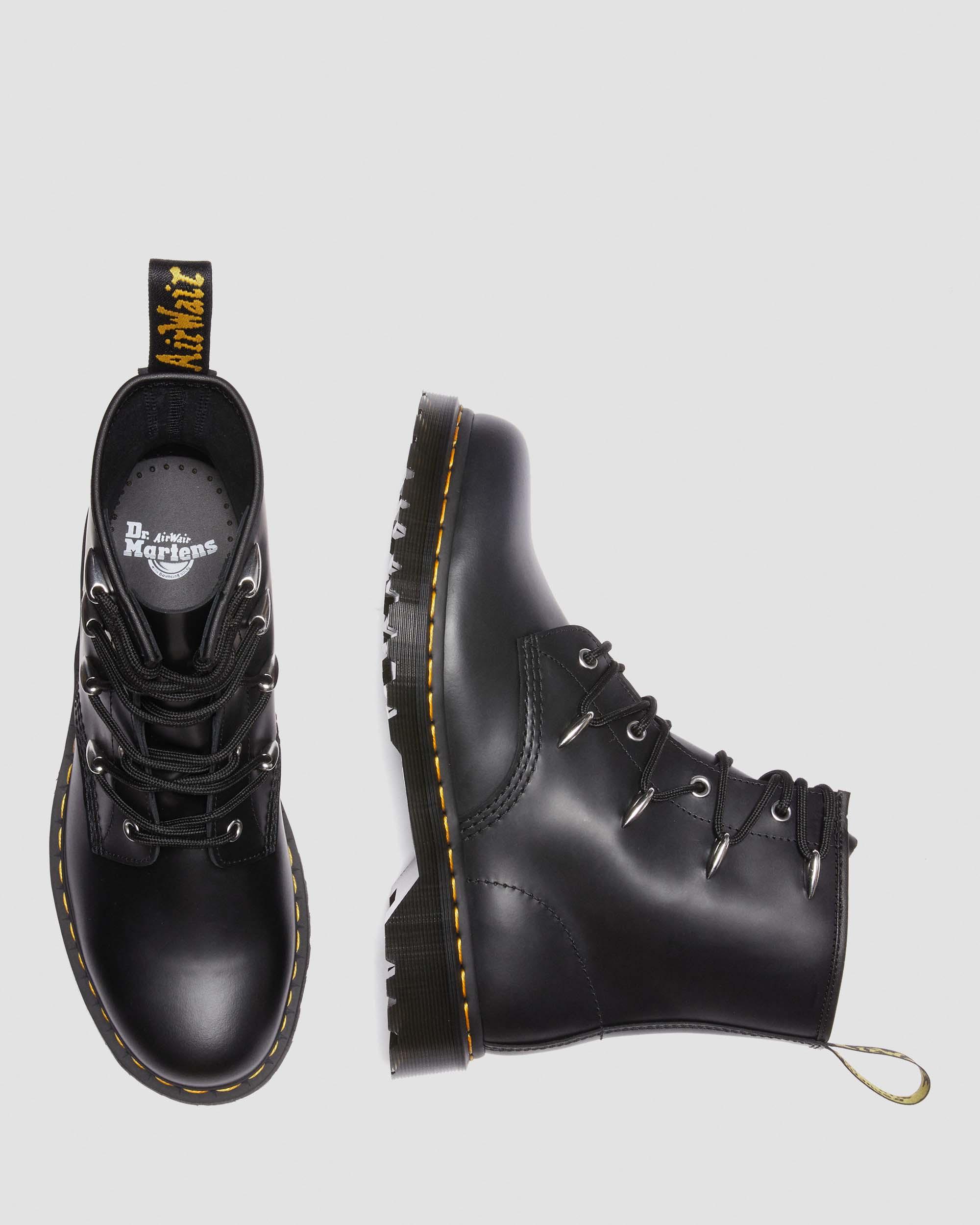 Dr. Martens, 1460 Alien Hardware Leather Lace Up Boots in Black, Size 12