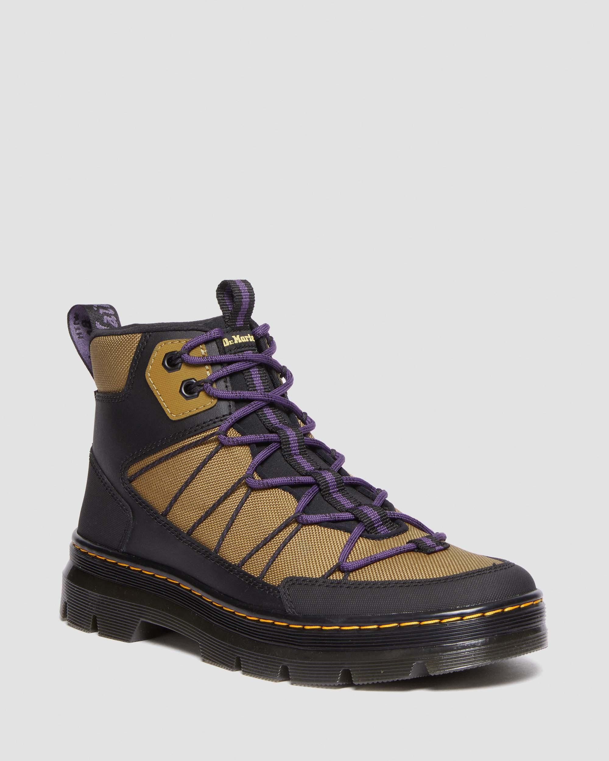 Buwick Extra Tough Lace Up Utility Boots in BLACK+ANTIQUE OLIVE