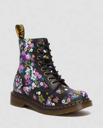 1460 Pascal Women's Vintage Floral Leather Lace Up Boots