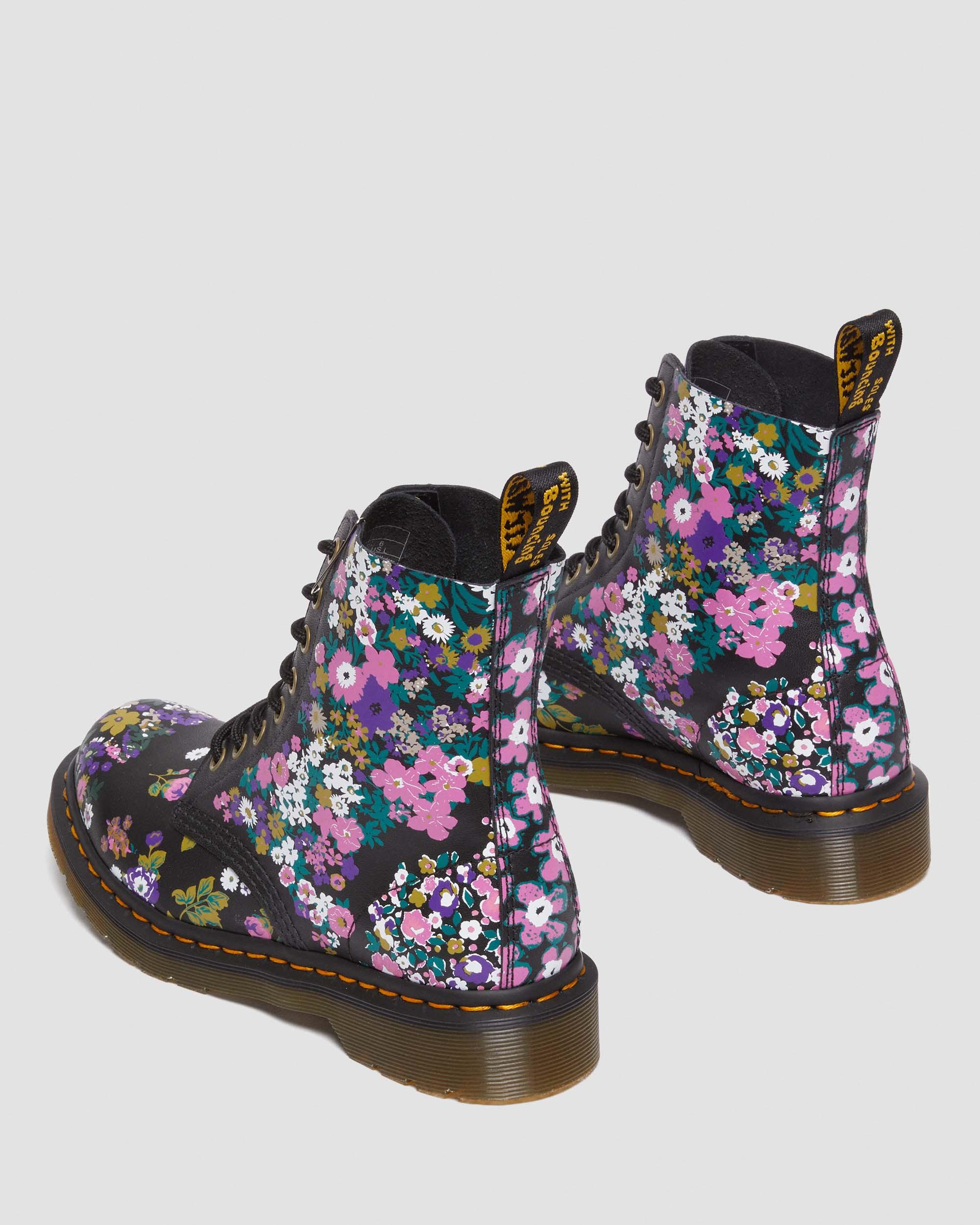 1460 Vintage Floral Leather Lace Up Boots Dr. Martens