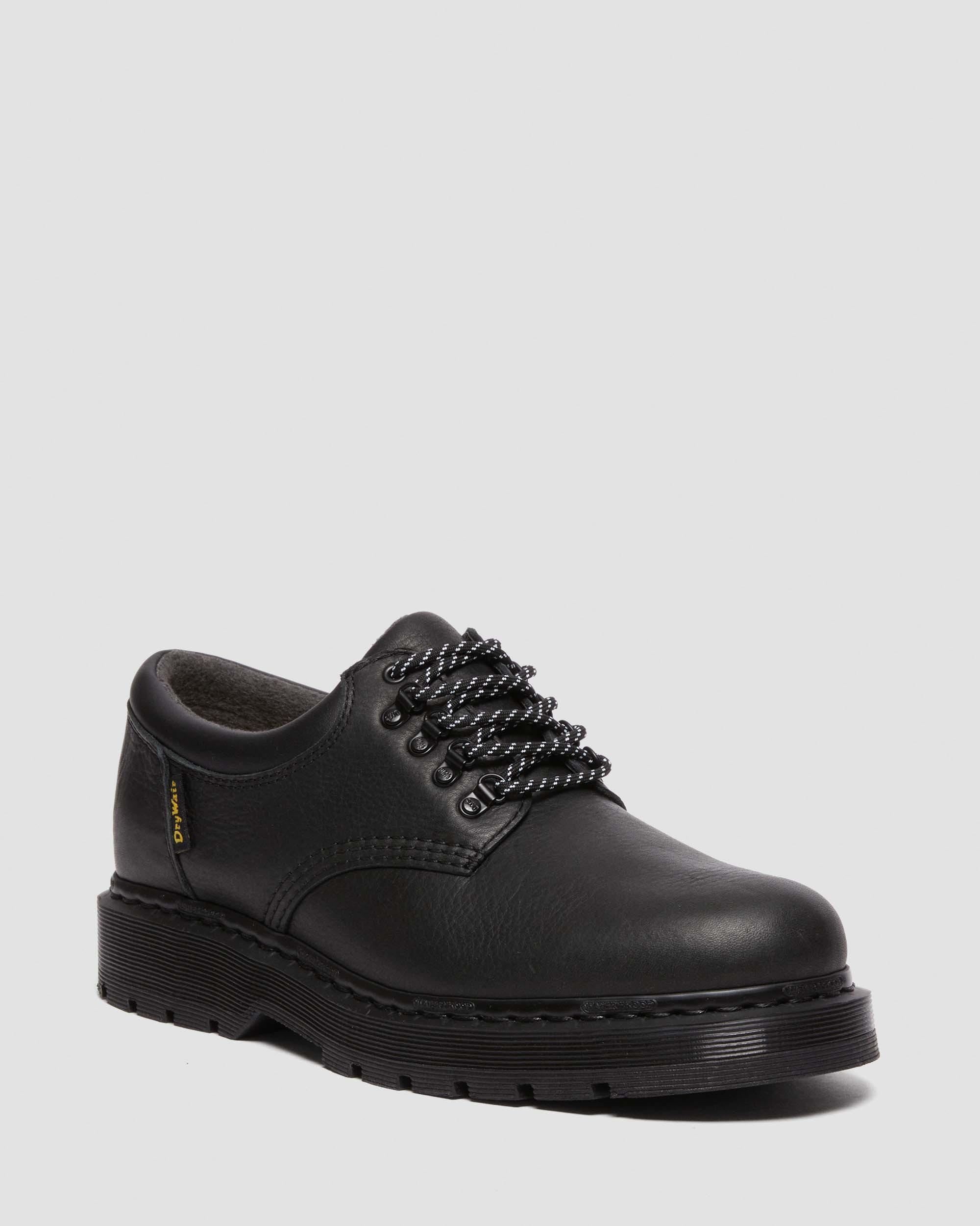 Dr. Martens' 8053 Quad Mono Leather Oxford Shoes In Schwarz