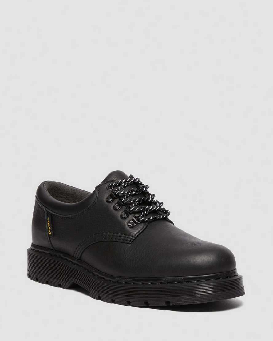 Dr. Martens 8053 Quad Mono Leather Oxford Shoes In Schwarz