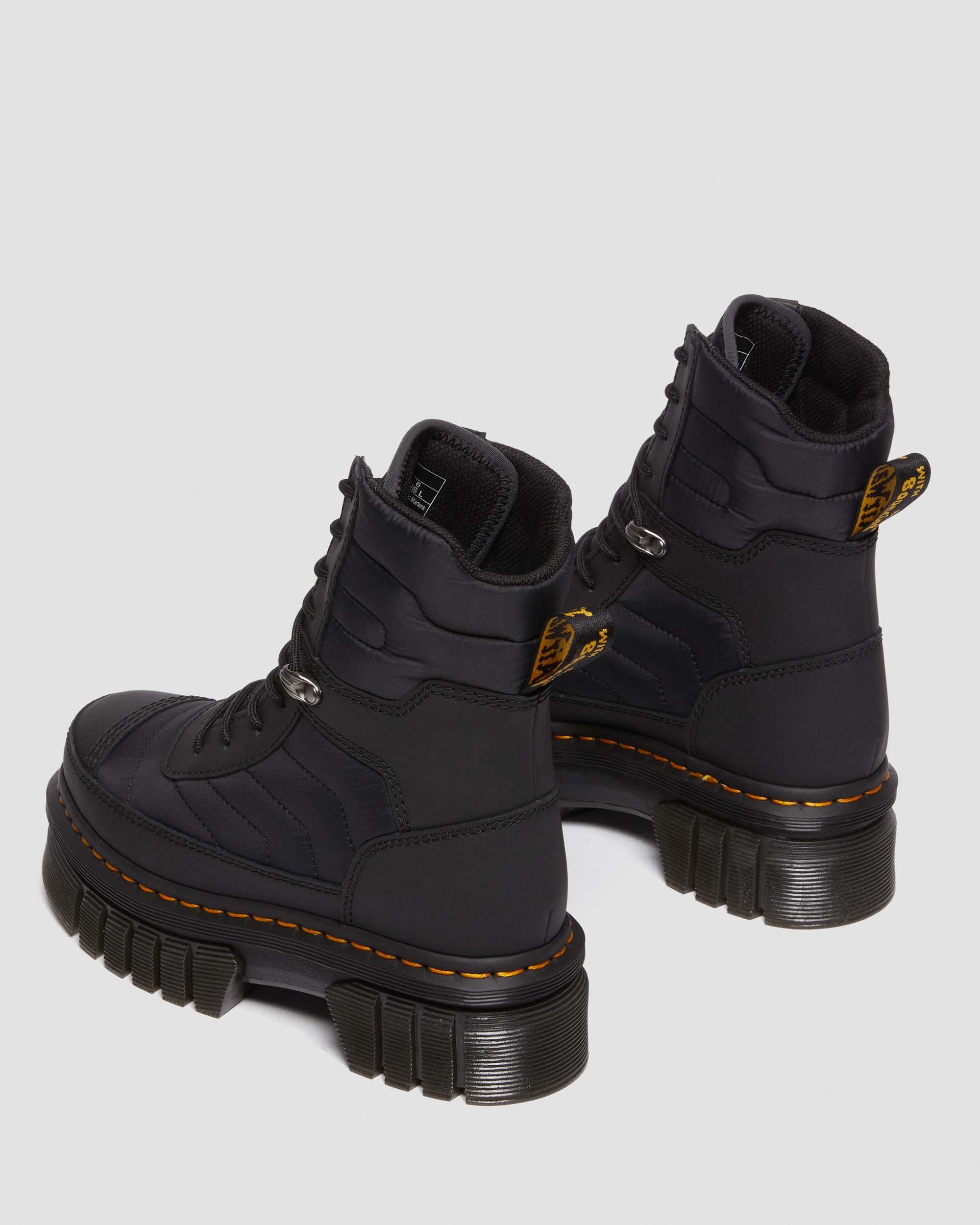 Audrick Quilted Platform Ankle Boots in BLACK | Dr. Martens™