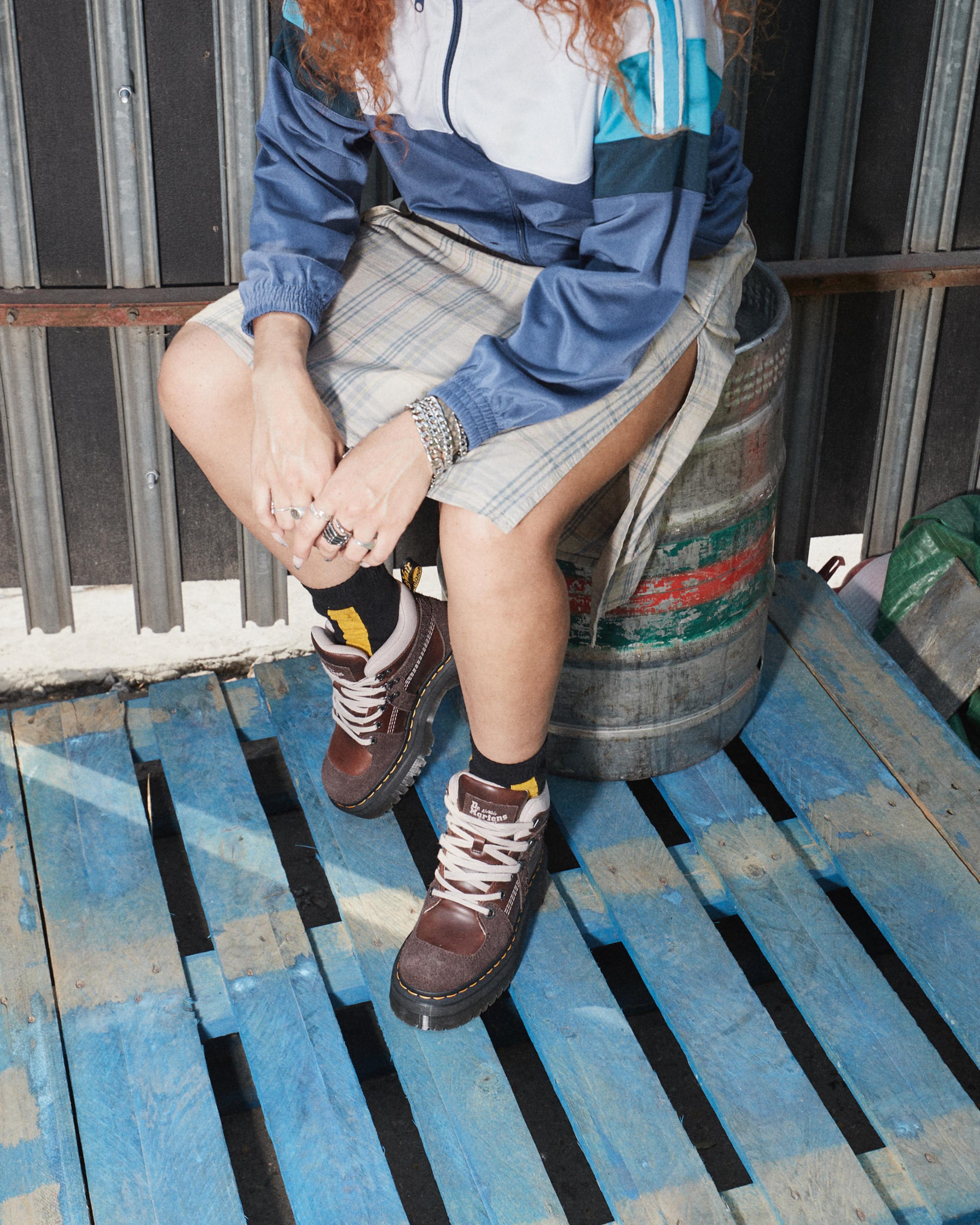 【CHU】Dr.Martens Zuma Leather & Suede Hiker Style Boots in DARK BROWN | Dr. Martens™