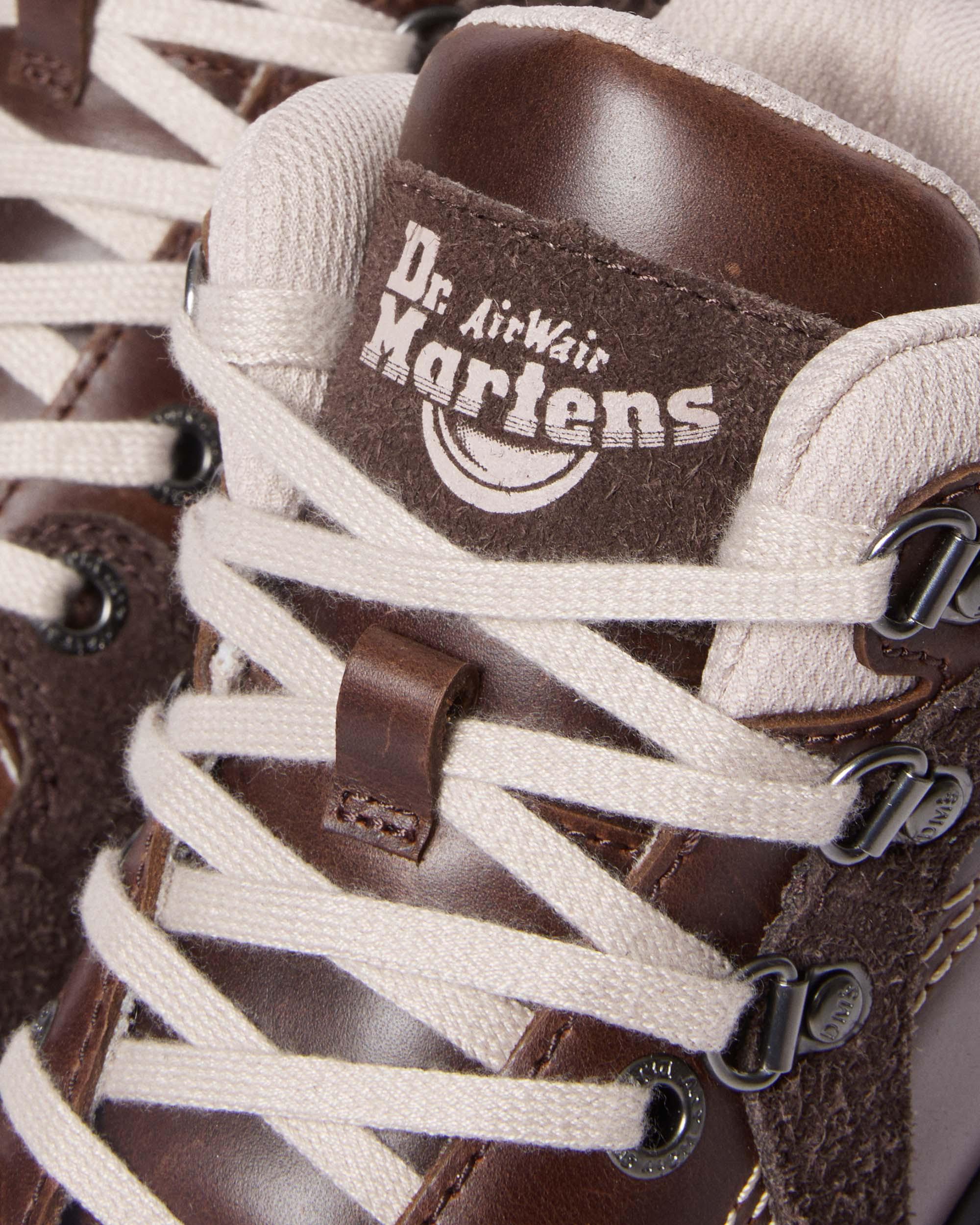 Zuma Leather & Suede Hiker Style Boots in DARK BROWN | Dr. Martens™