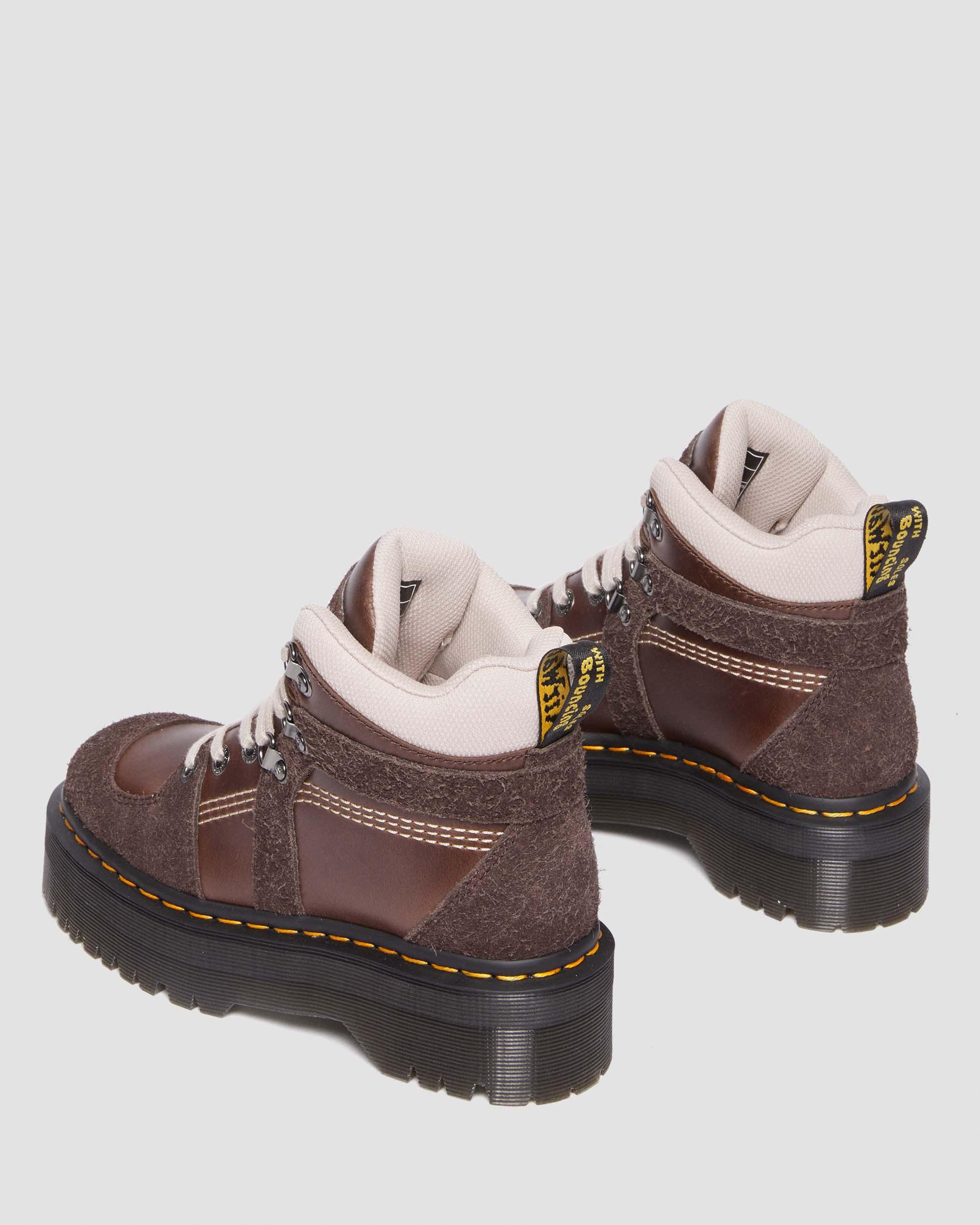 Dr. Martens スエード Zuma Leather & Suede Hiker Style Boots in DARK BROWN | Dr. Martens™
