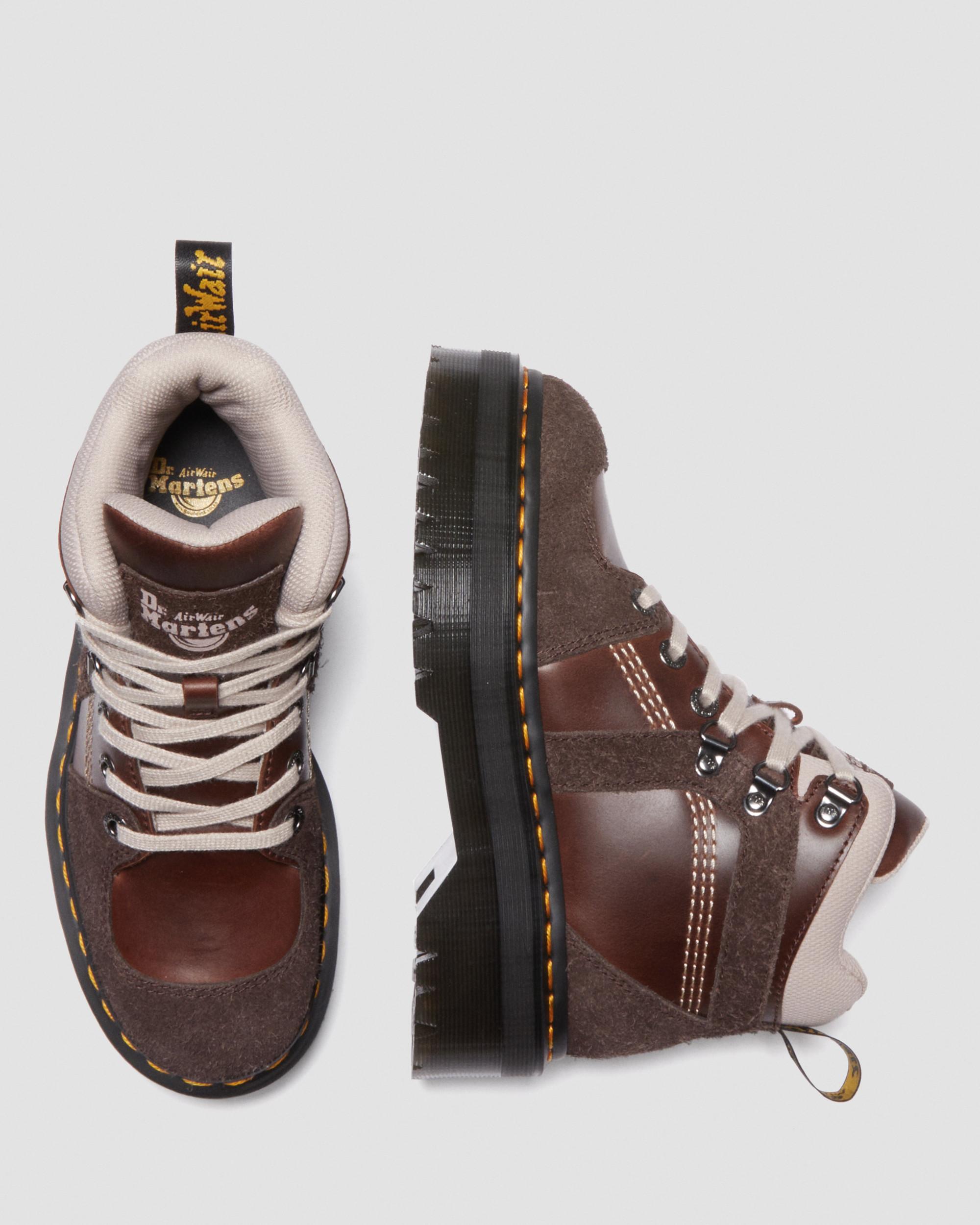 Dr. Martens スエード Zuma Leather & Suede Hiker Style Boots in DARK BROWN | Dr. Martens™