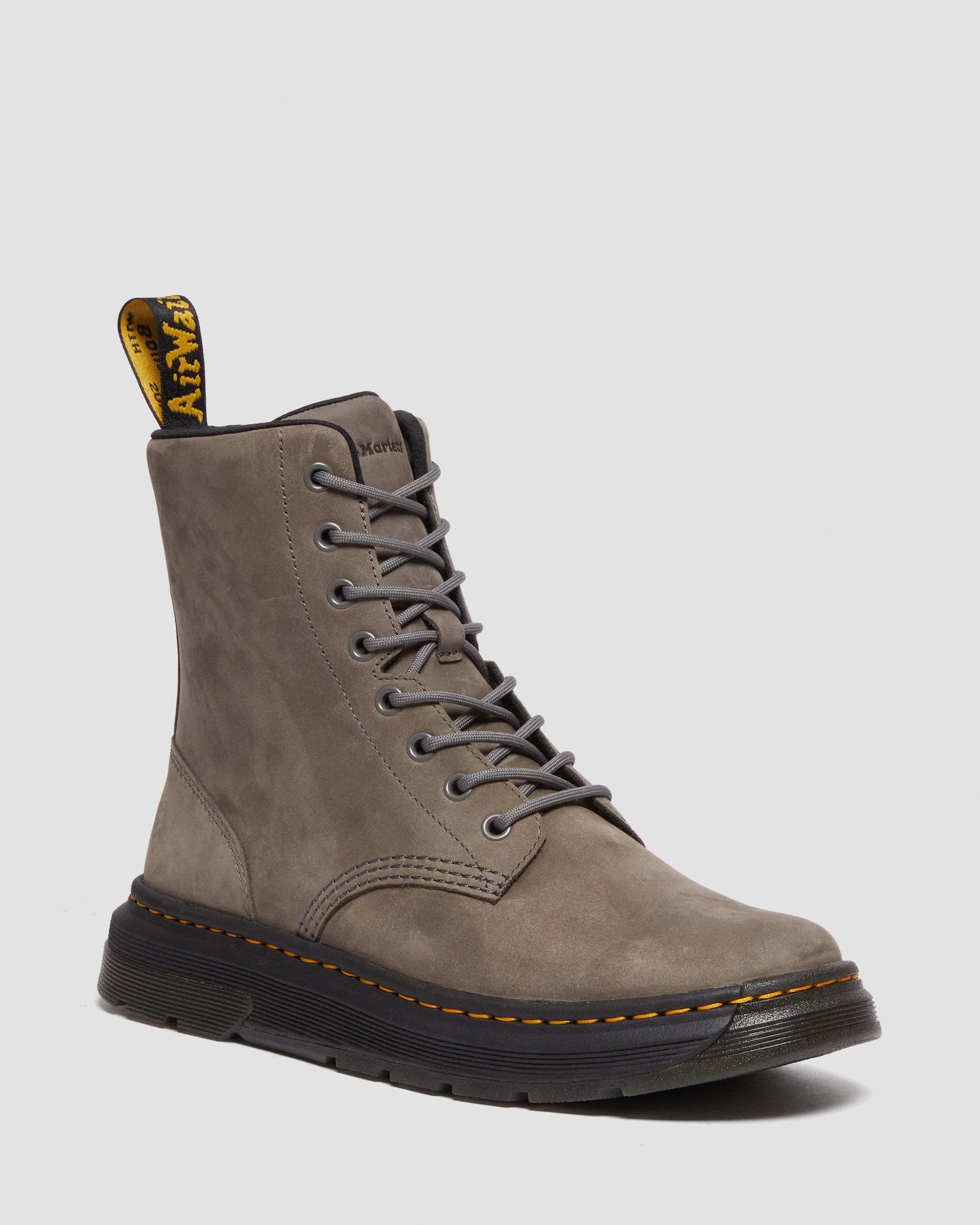 Crewson Leather Lace Up Boots in DMS OLIVE