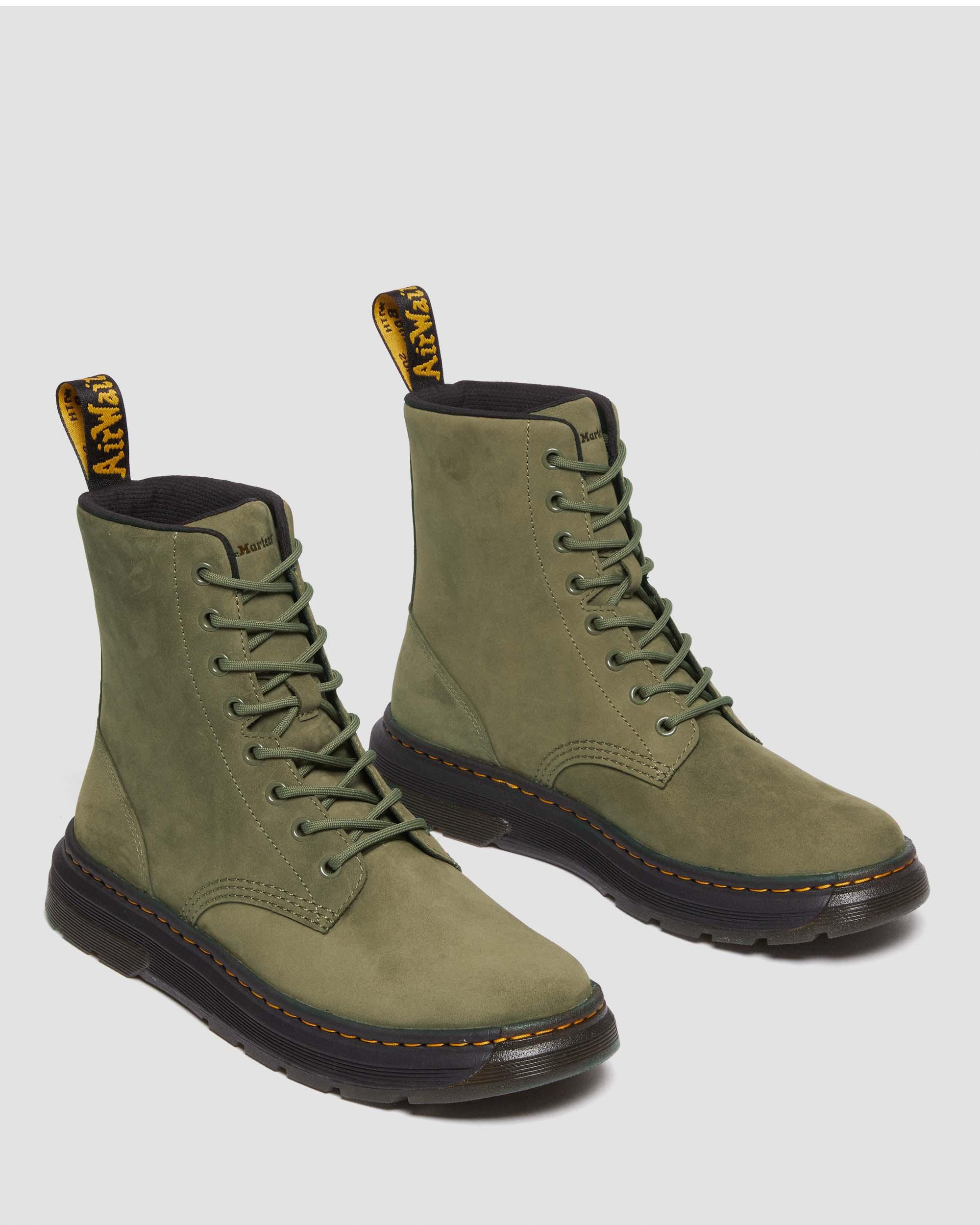 Crewson Nubuck Leather Everyday Boots in DMS OLIVE