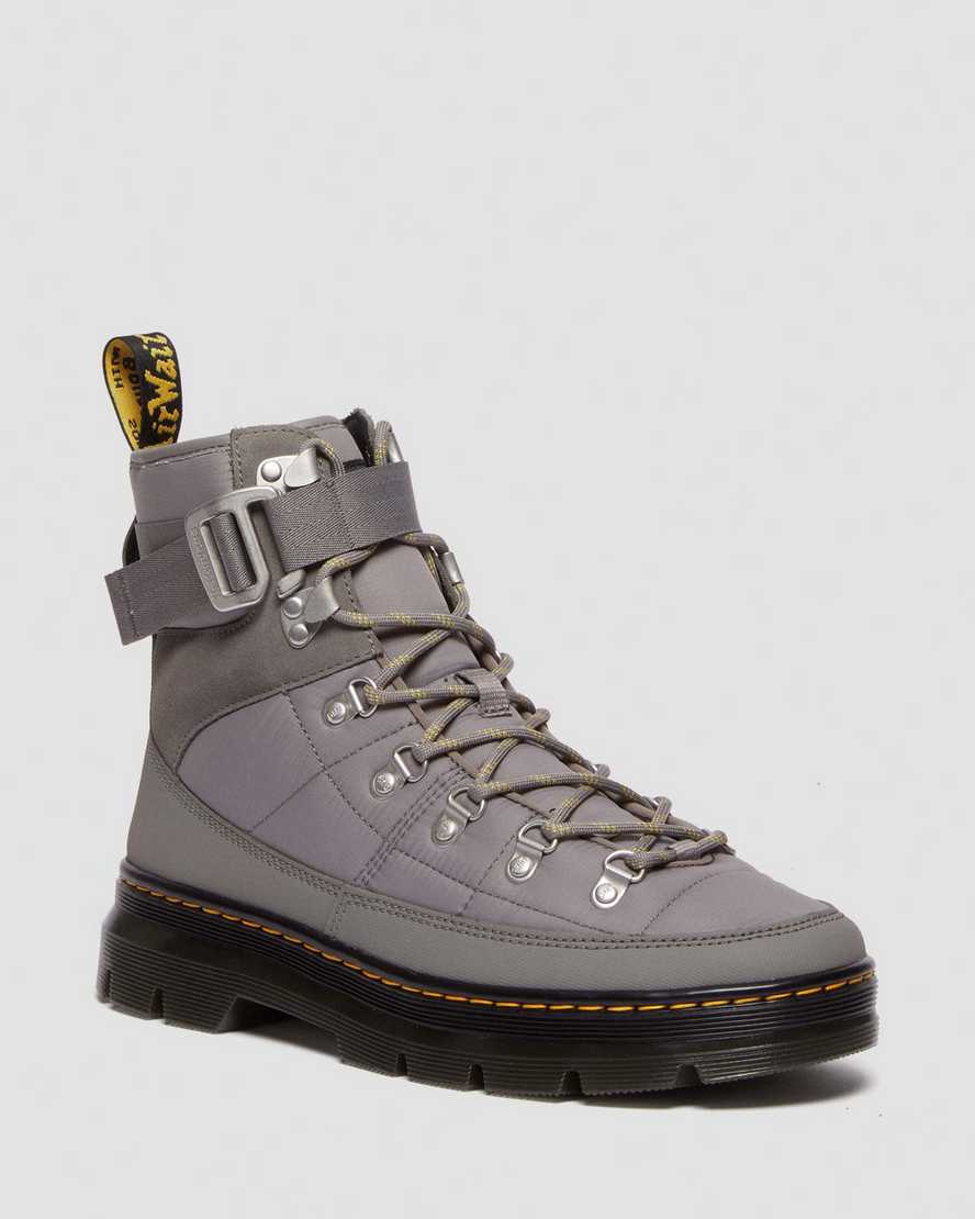 Dr. Martens' Combs Tech Quilted Casual Boots In Gray