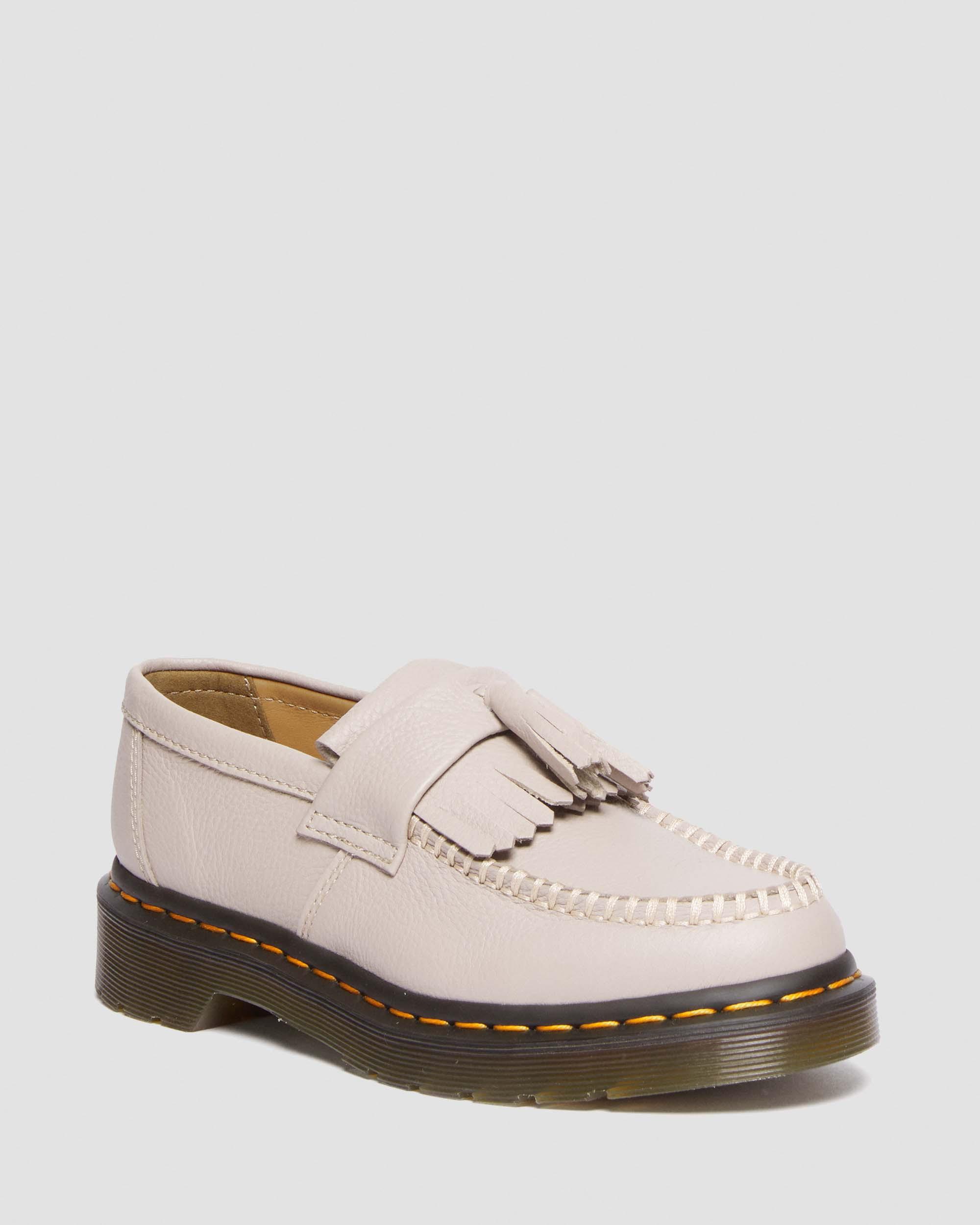 Adrian Women's Virginia Leather Tassel Loafers in Vintage Taupe | Dr.  Martens