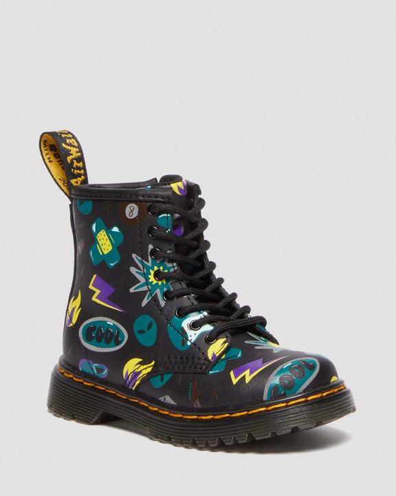 Toddler 1460 Sticker Print Leather Lace Up BootsToddler 1460 Sticker Print Leather Lace Up Boots Dr. Martens