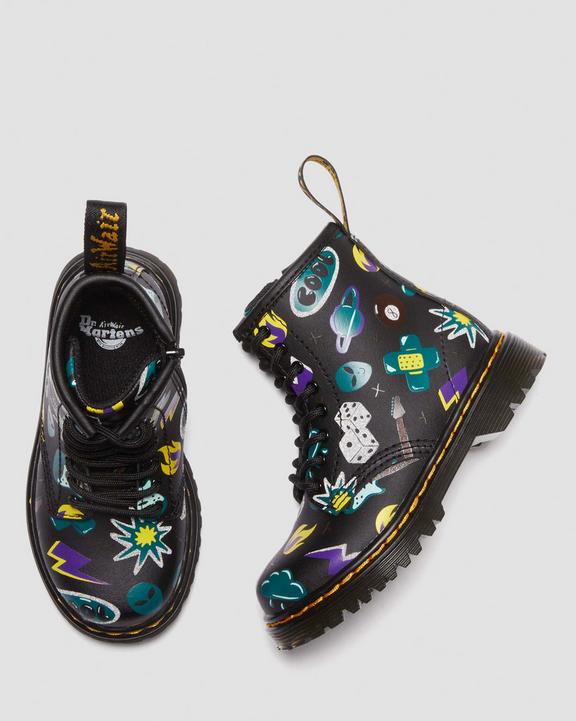 Toddler 1460 Sticker Print Leather Lace Up BootsToddler 1460 Sticker Print Leather Lace Up Boots Dr. Martens