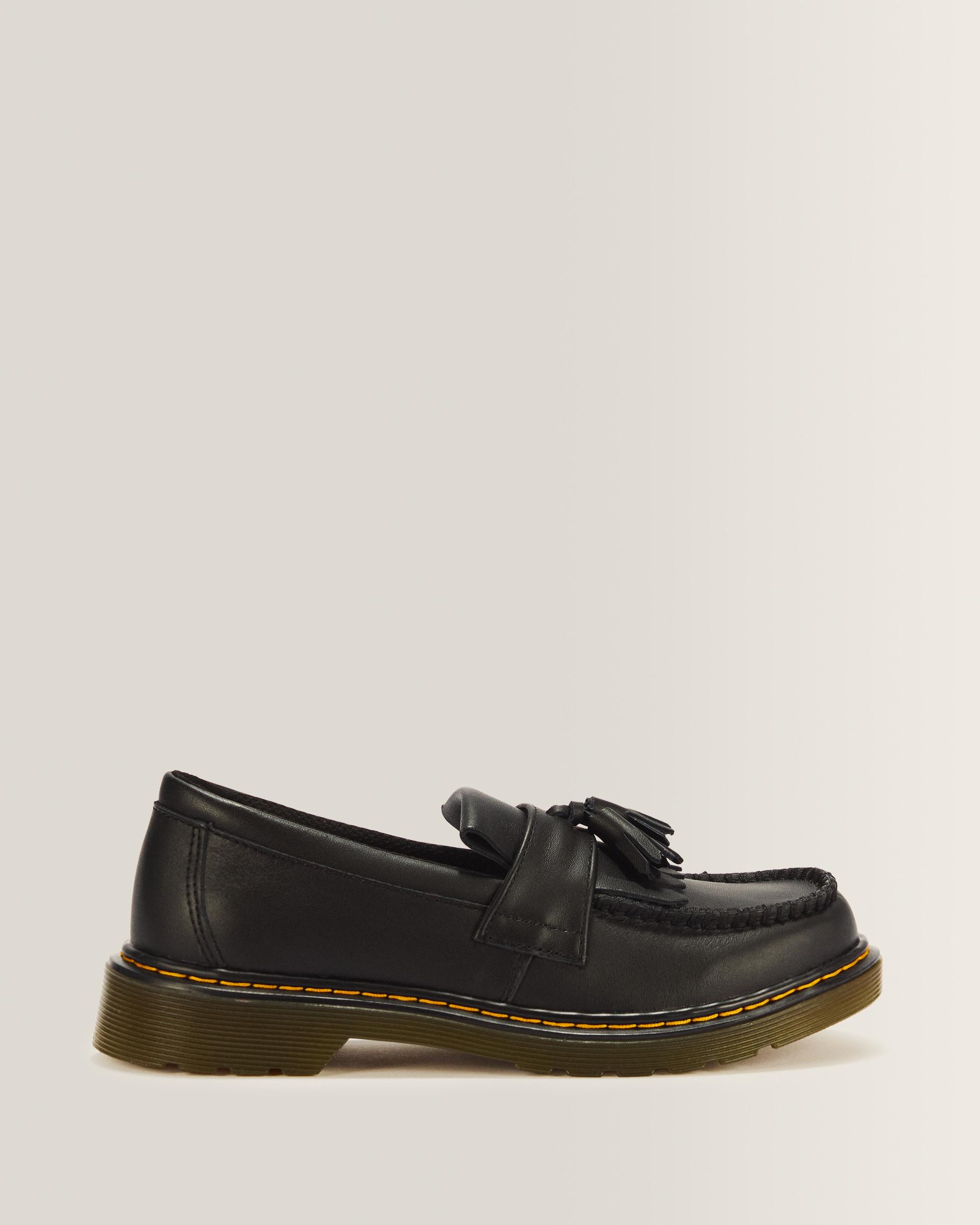 Dr. Martens Adrian Youth Leather Loafers in Black, Soft Leather, Size: 5
