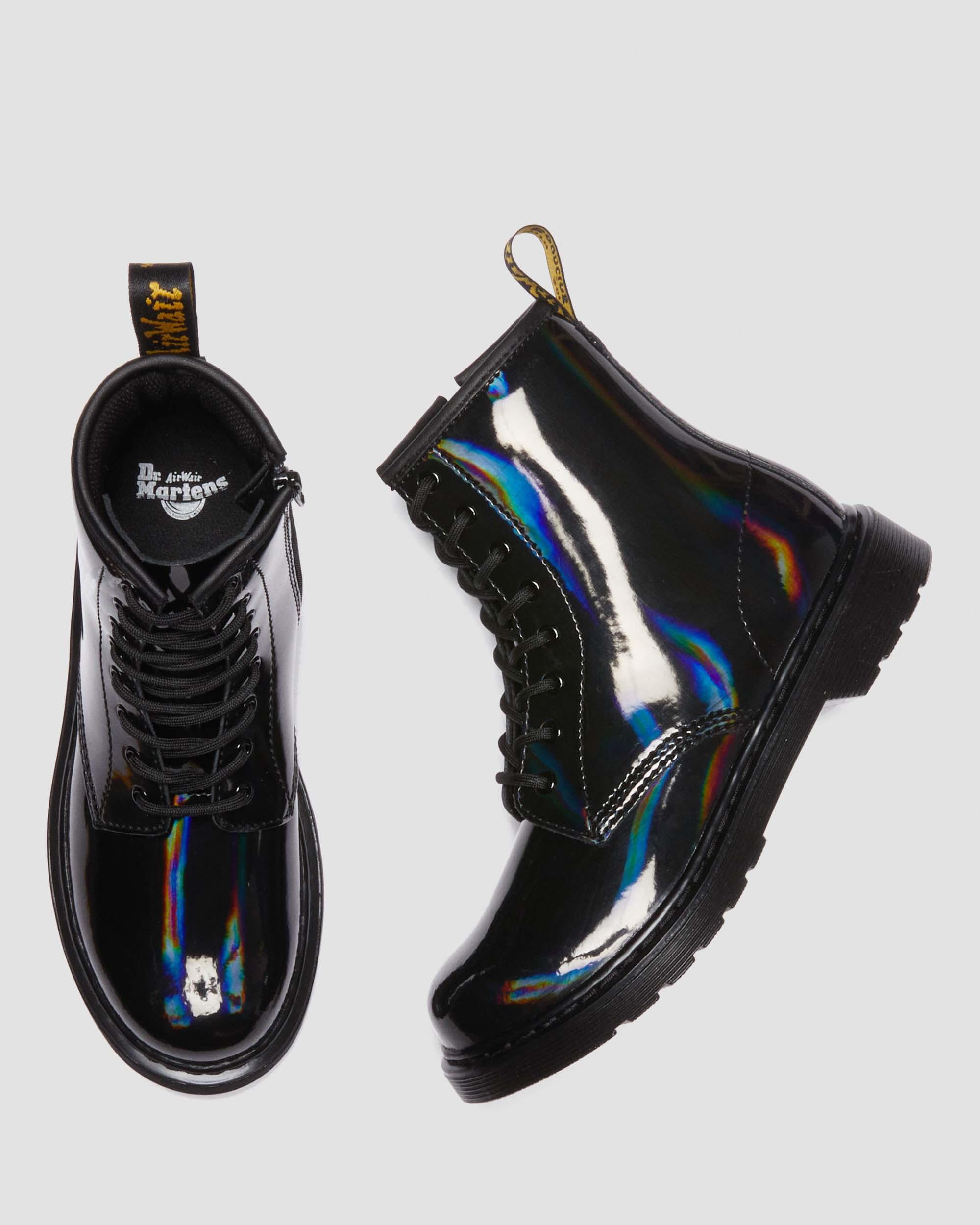 1460 rainbow patent ankle boots