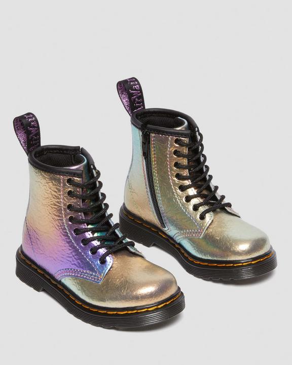 Toddler 1460 Rainbow Crinkle Leather Lace Up BootsToddler 1460 Rainbow Crinkle Leather Lace Up Boots Dr. Martens