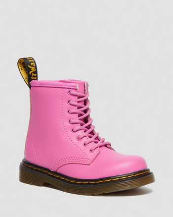 Boots 1460 À Lacets Pour Tout-Petit en cuir rose