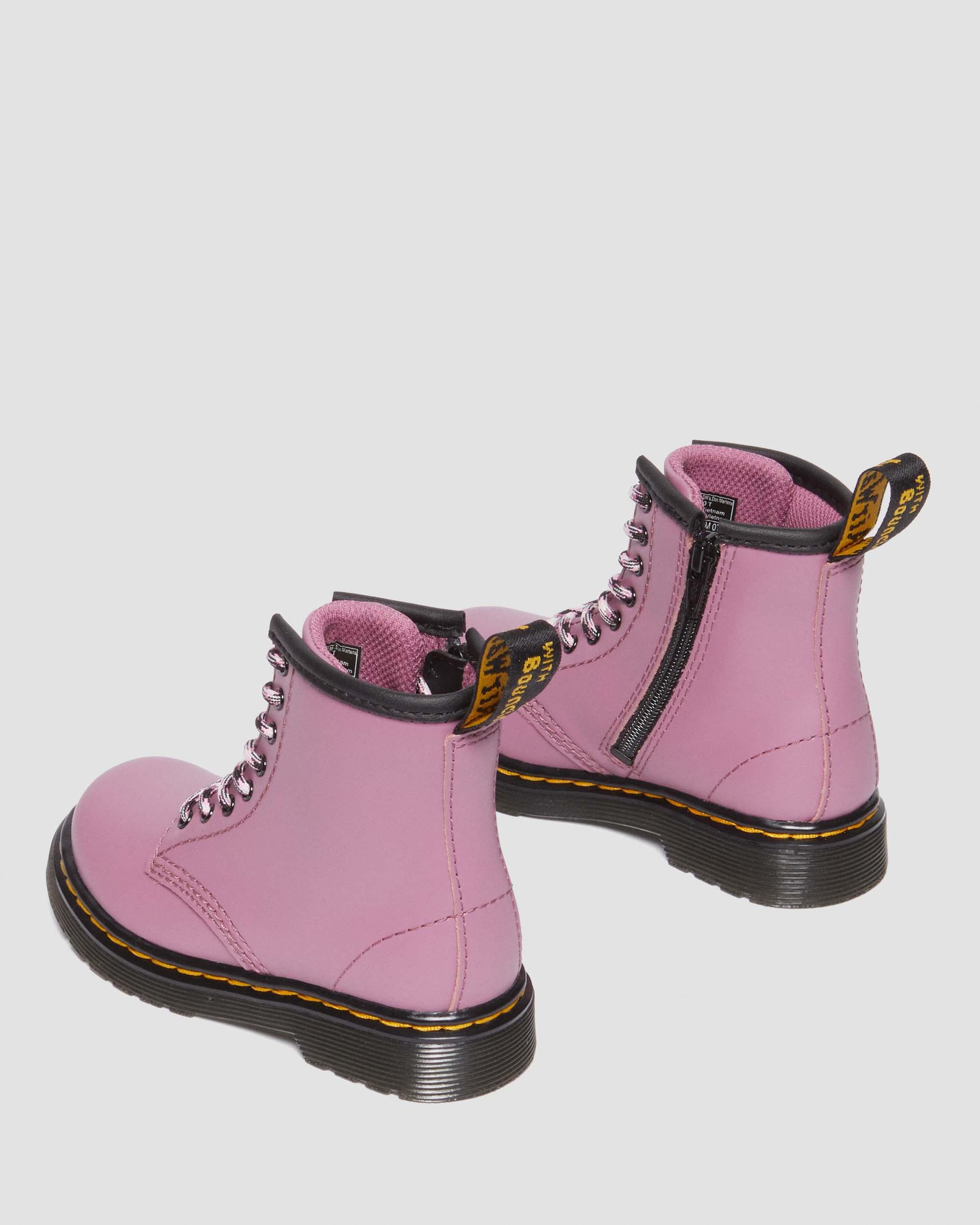 Toddler 1460 Muted Leather Lace Up Boots in Muted Purple