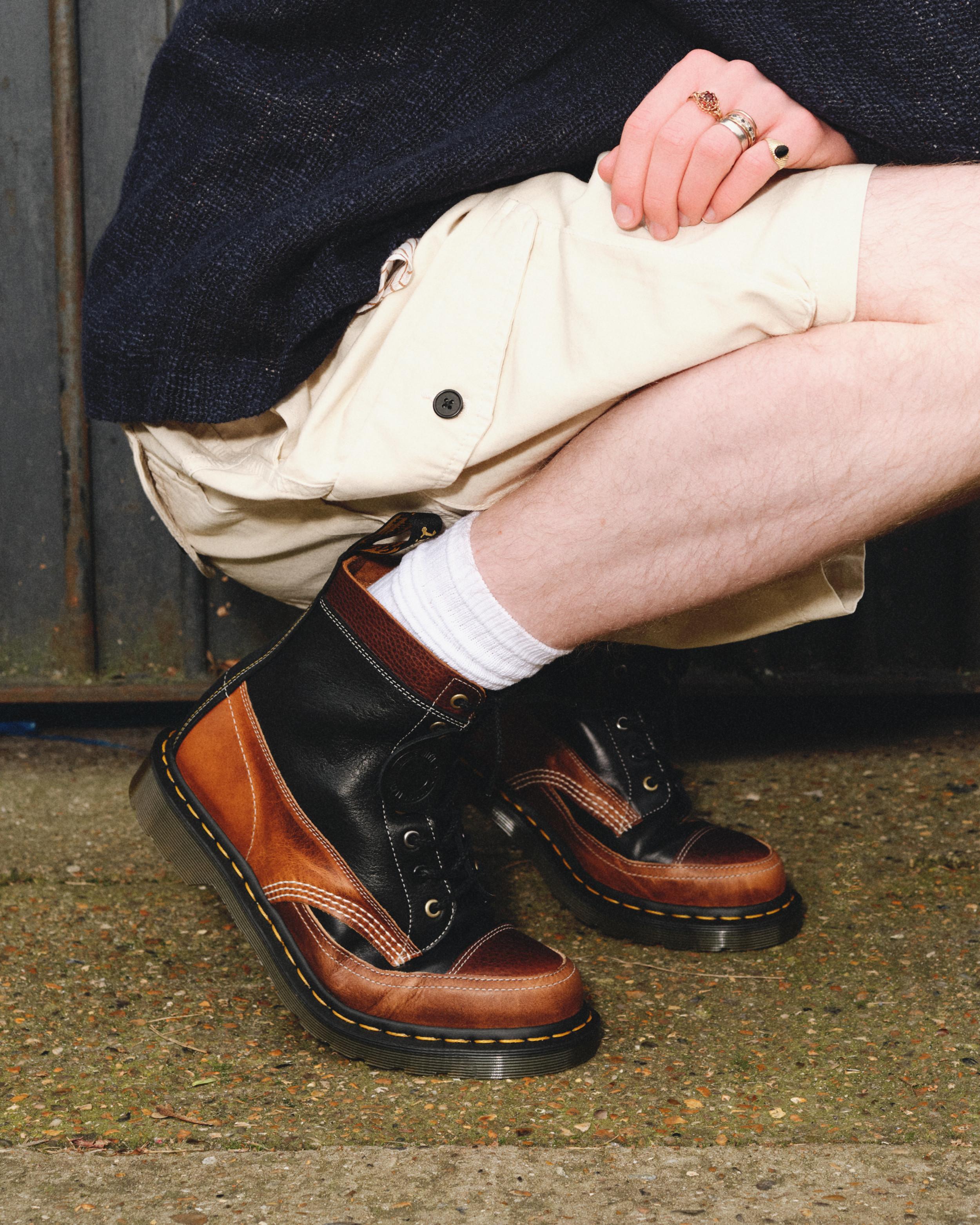 1460 Made in England Deadstock Leather Lace Up Boots in MULTI | Dr