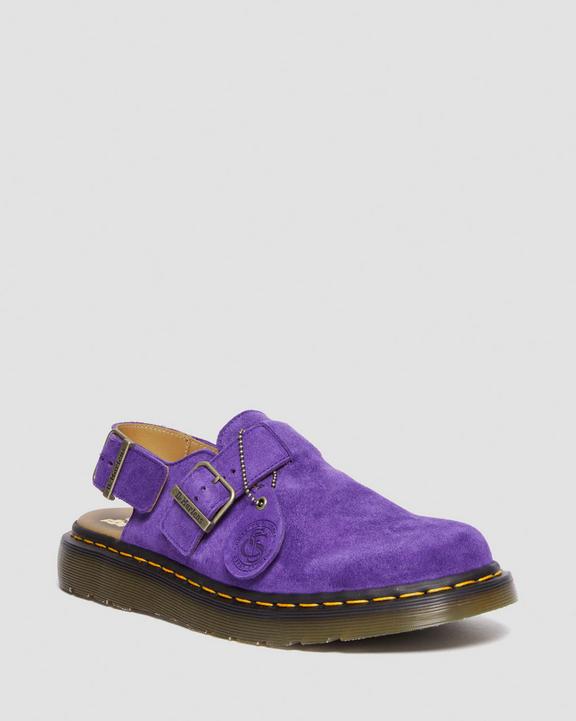 Jorge Made in England Suede Slingback Mules in Purple | Dr Jorge Made in England Suede Slingback Mules in Purple | Dr